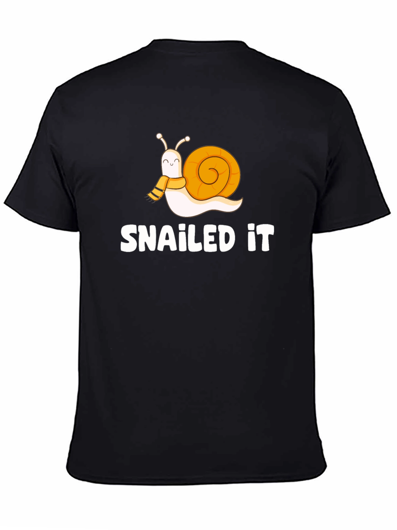 Black Snailed It T-Shirt Funny Snail Graphic Tee view 4
