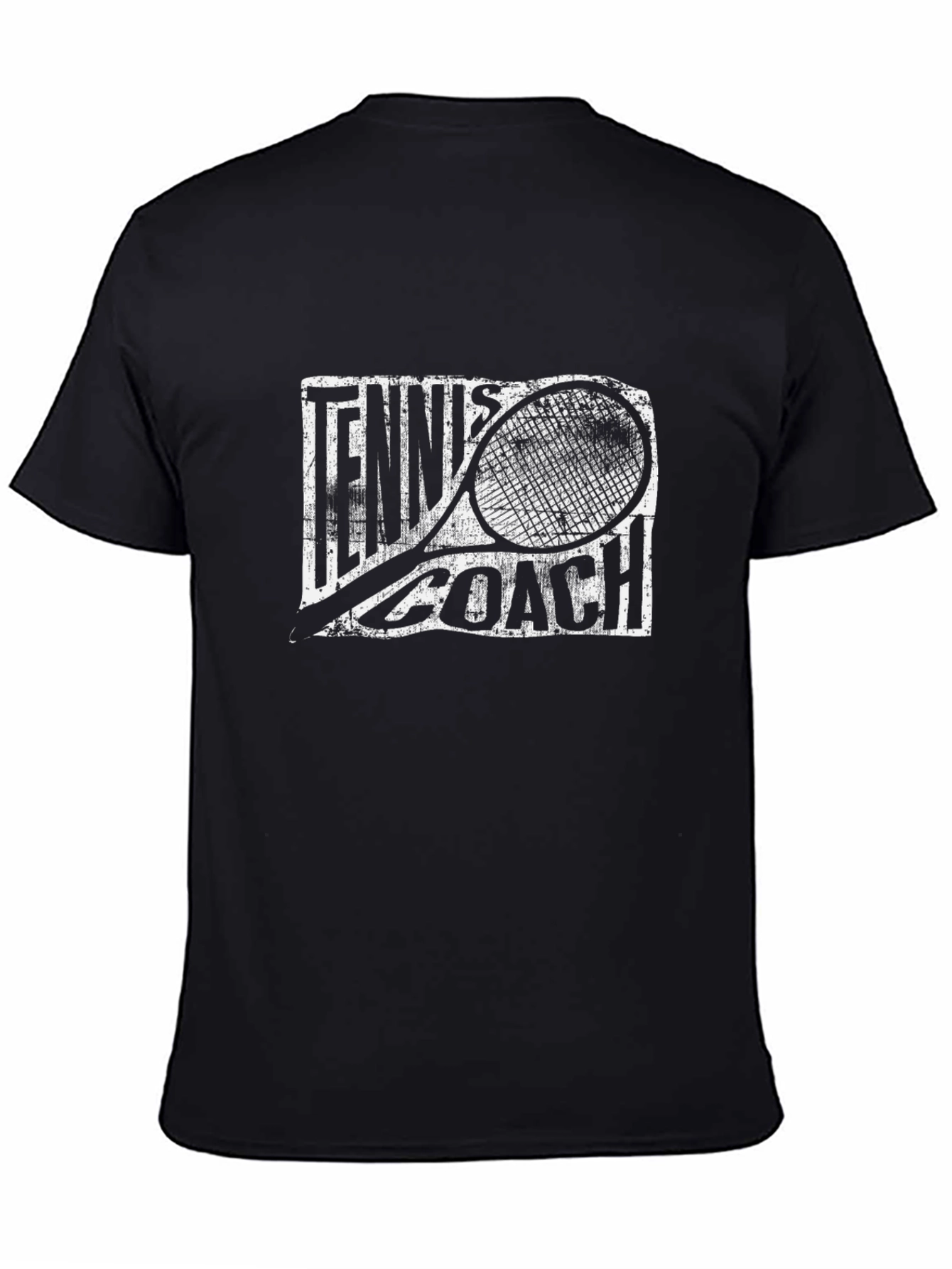 Black Tennis Coach Graphic T-Shirt view 4