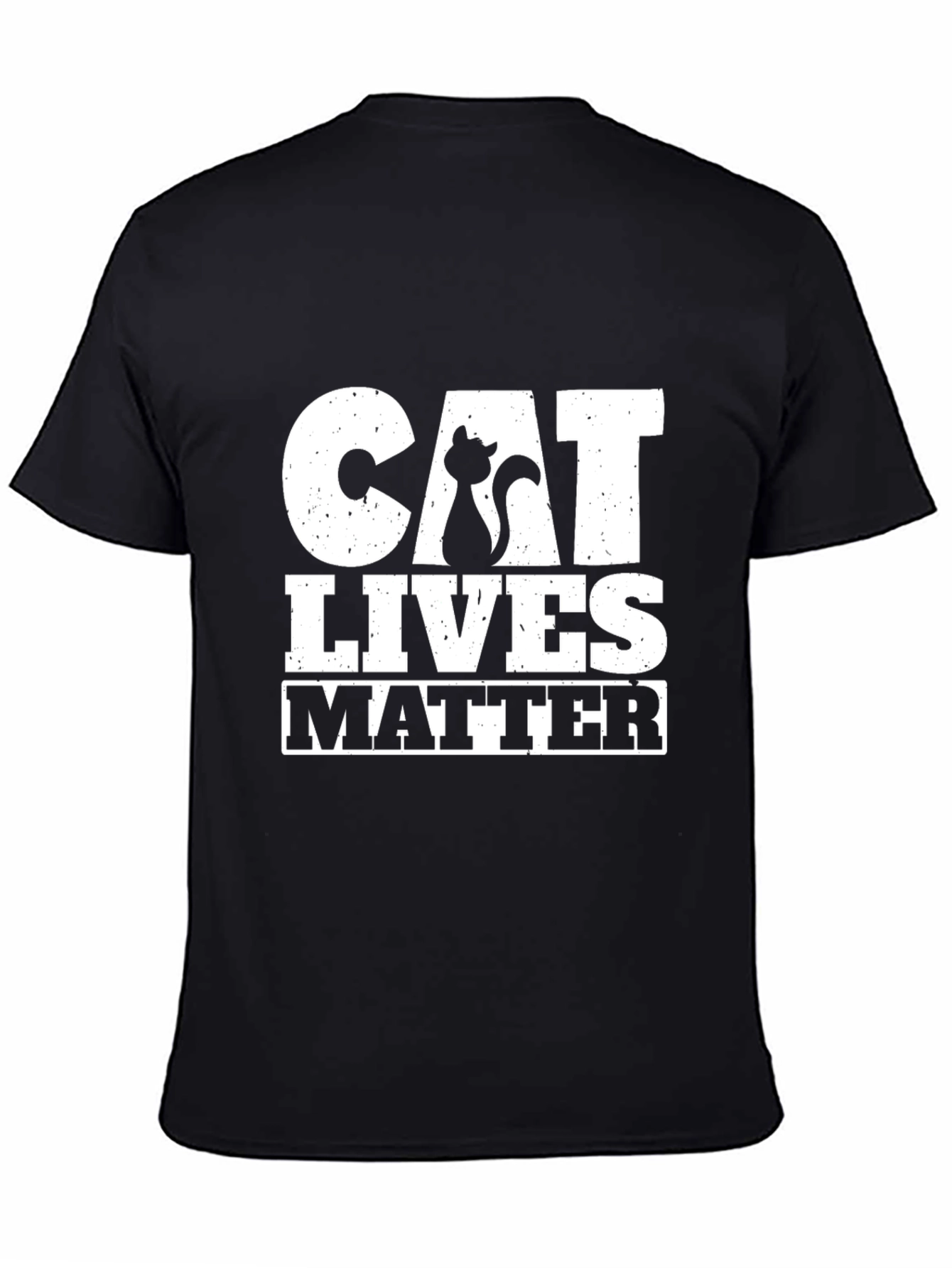 Black Cat Lives Matter Black T-Shirt view 4