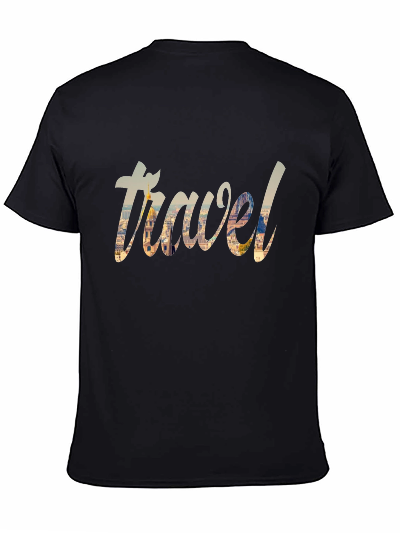 Black Travel Graphic Black T-Shirt view 4