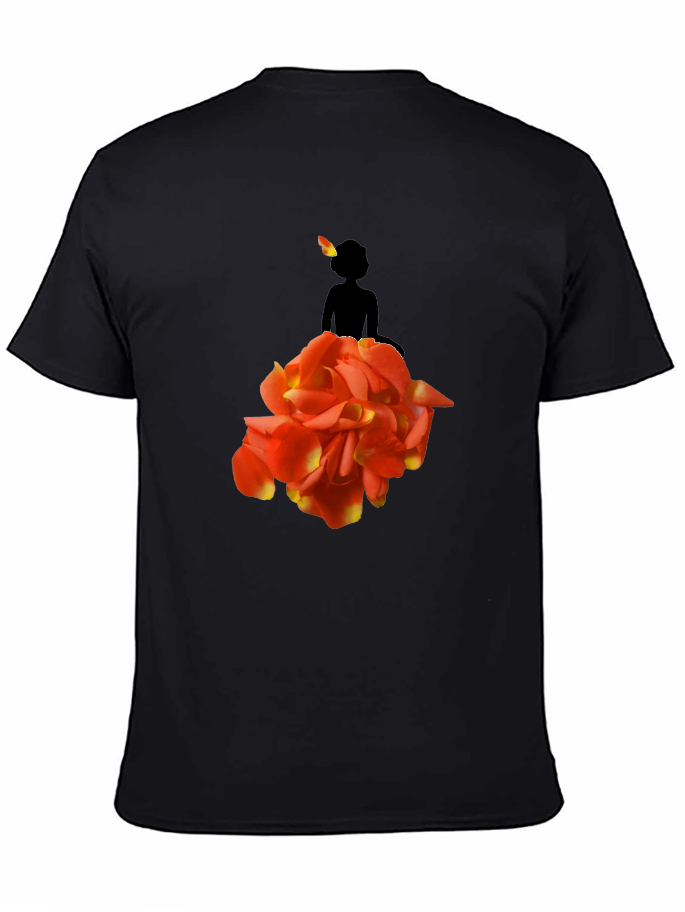 Black Floral Dancer Graphic Tee - Unique Artistic Design view 4