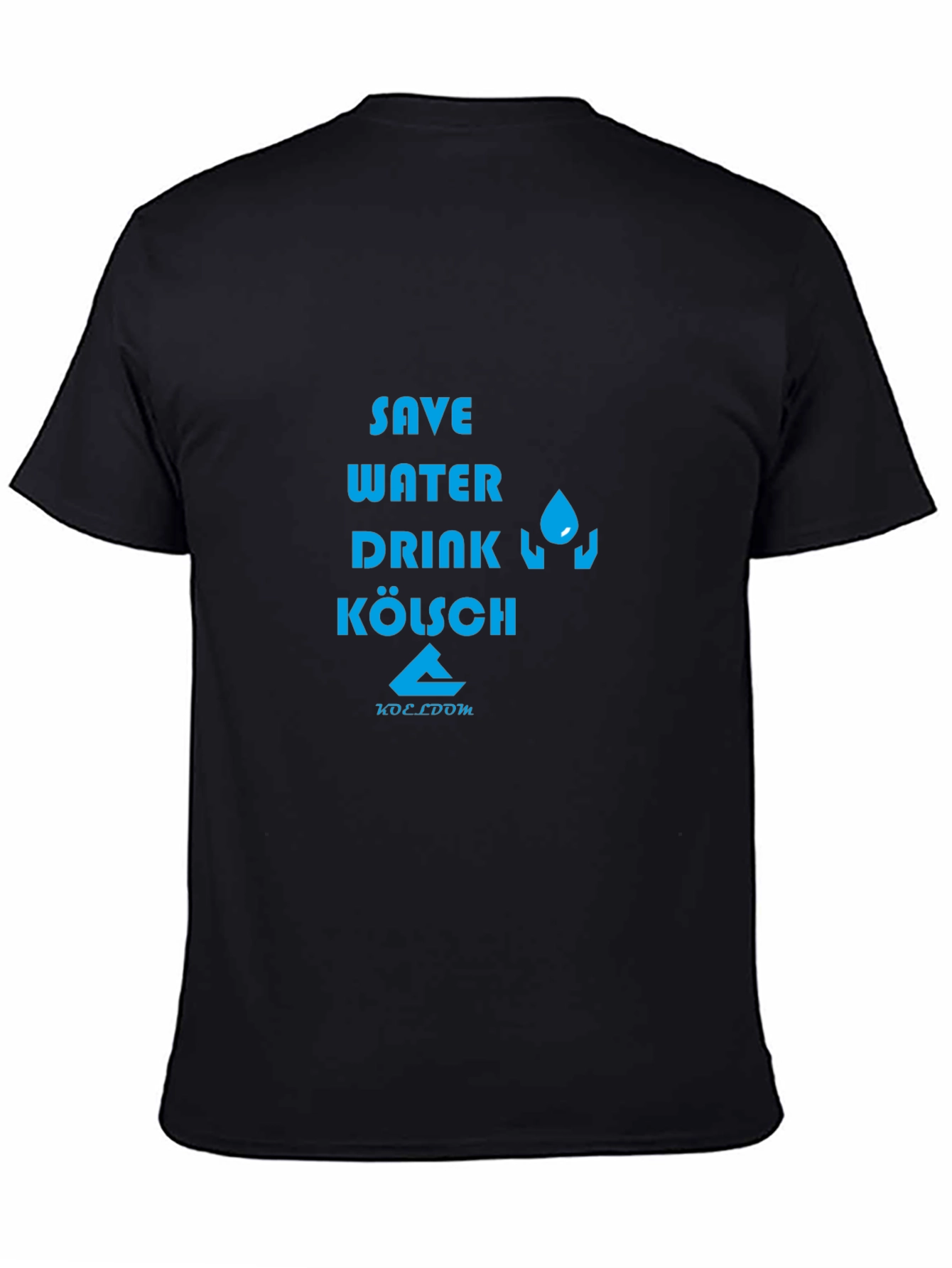 Black Save Water Drink Kölsch Graphic Tee view 4