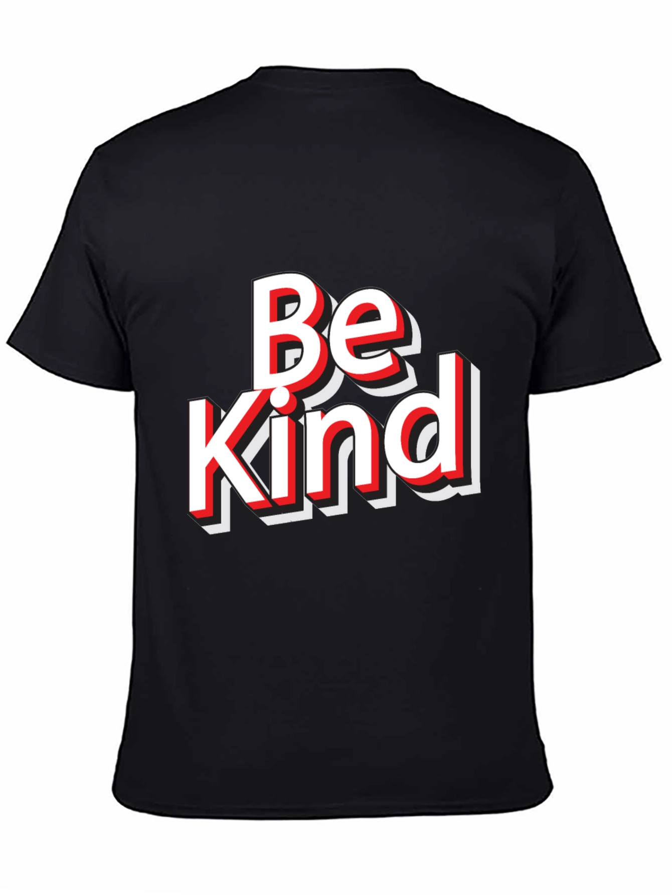 Black Be Kind Graphic Tee - Black Cotton Blend T-Shirt view 4