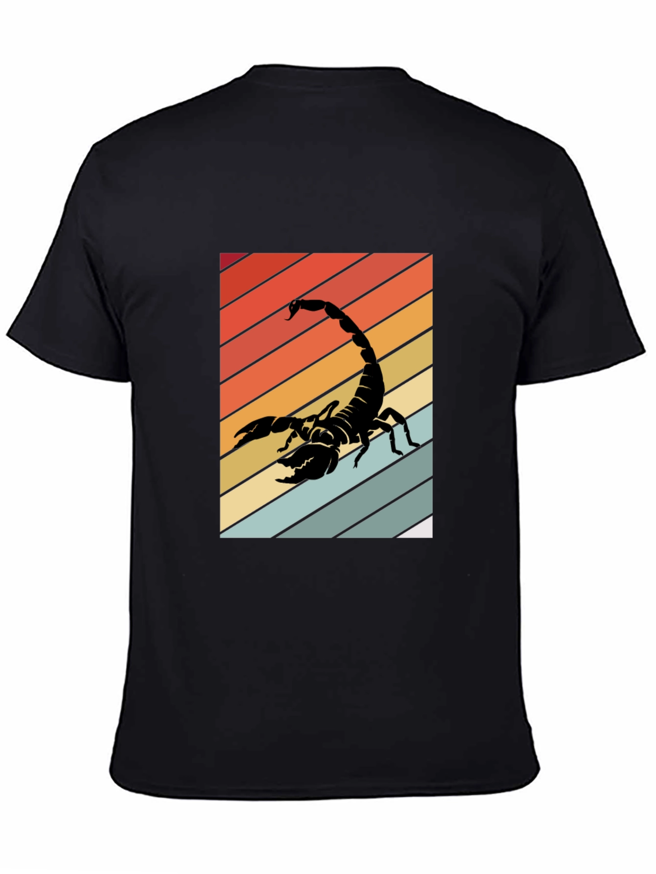Black Retro Scorpion Graphic Tee - Black view 4