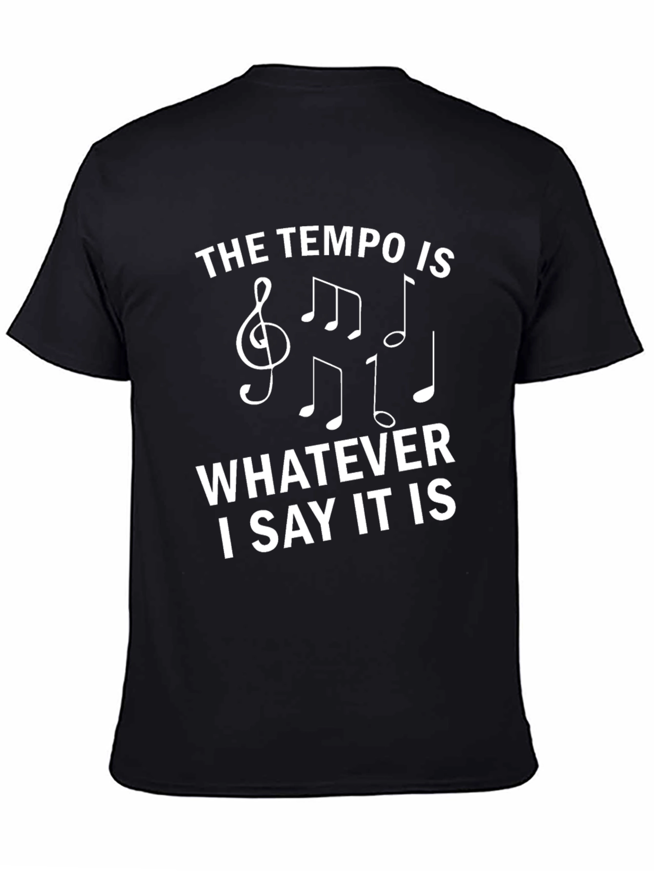Black Tempo Music T-Shirt - Funny Musician Tee view 4