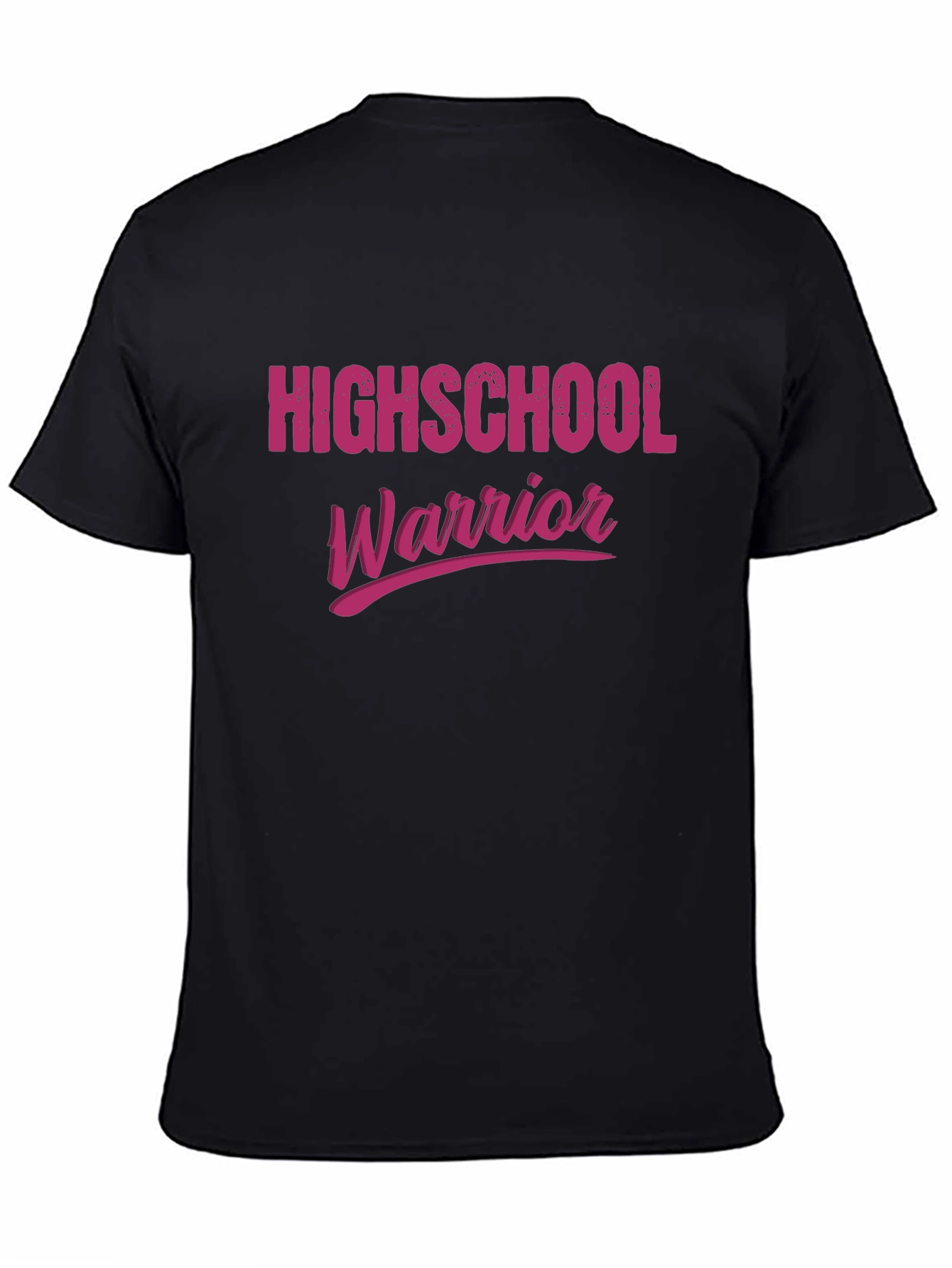 Black Highschool Warrior T-Shirt - Black view 4