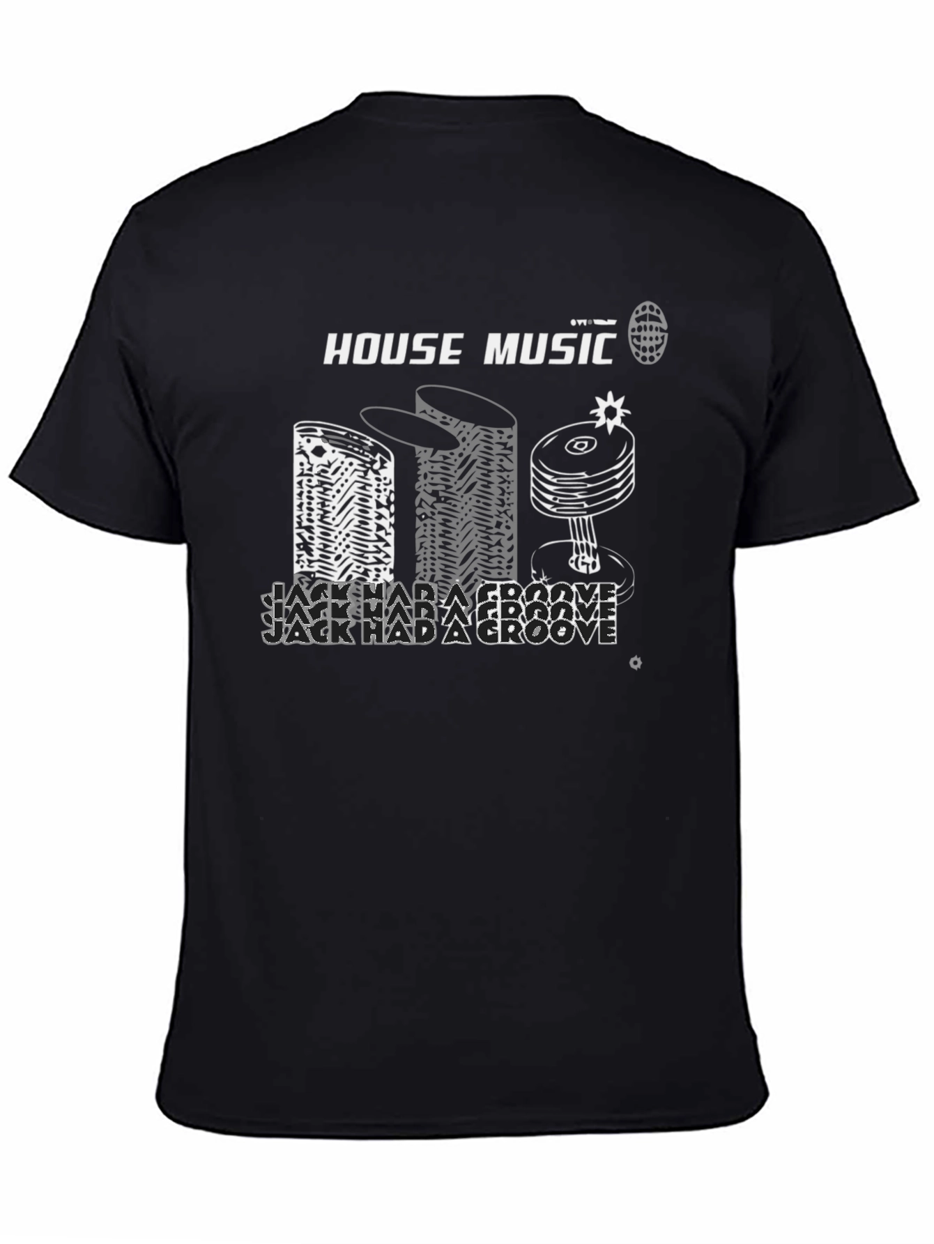 Black House Music Graphic T-Shirt view 4
