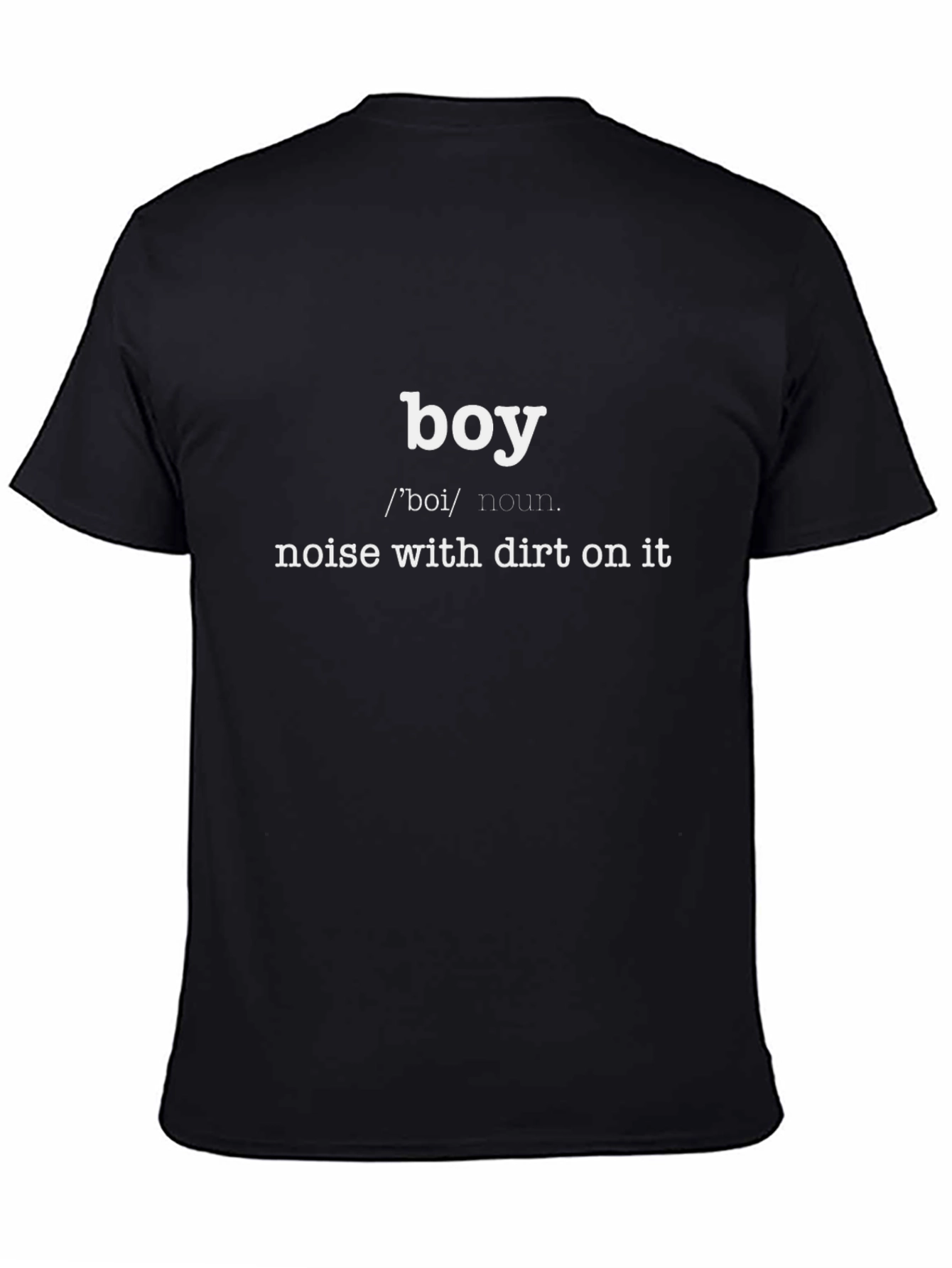 Black Funny Boy Definition Black T-Shirt view 4