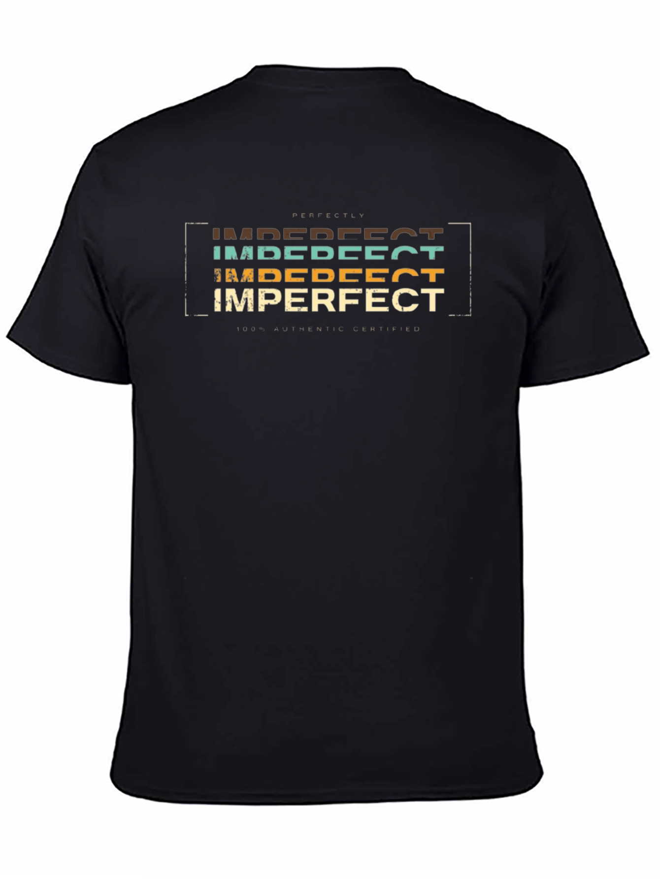 Black Retro Imperfectly Perfect Graphic T-Shirt view 4
