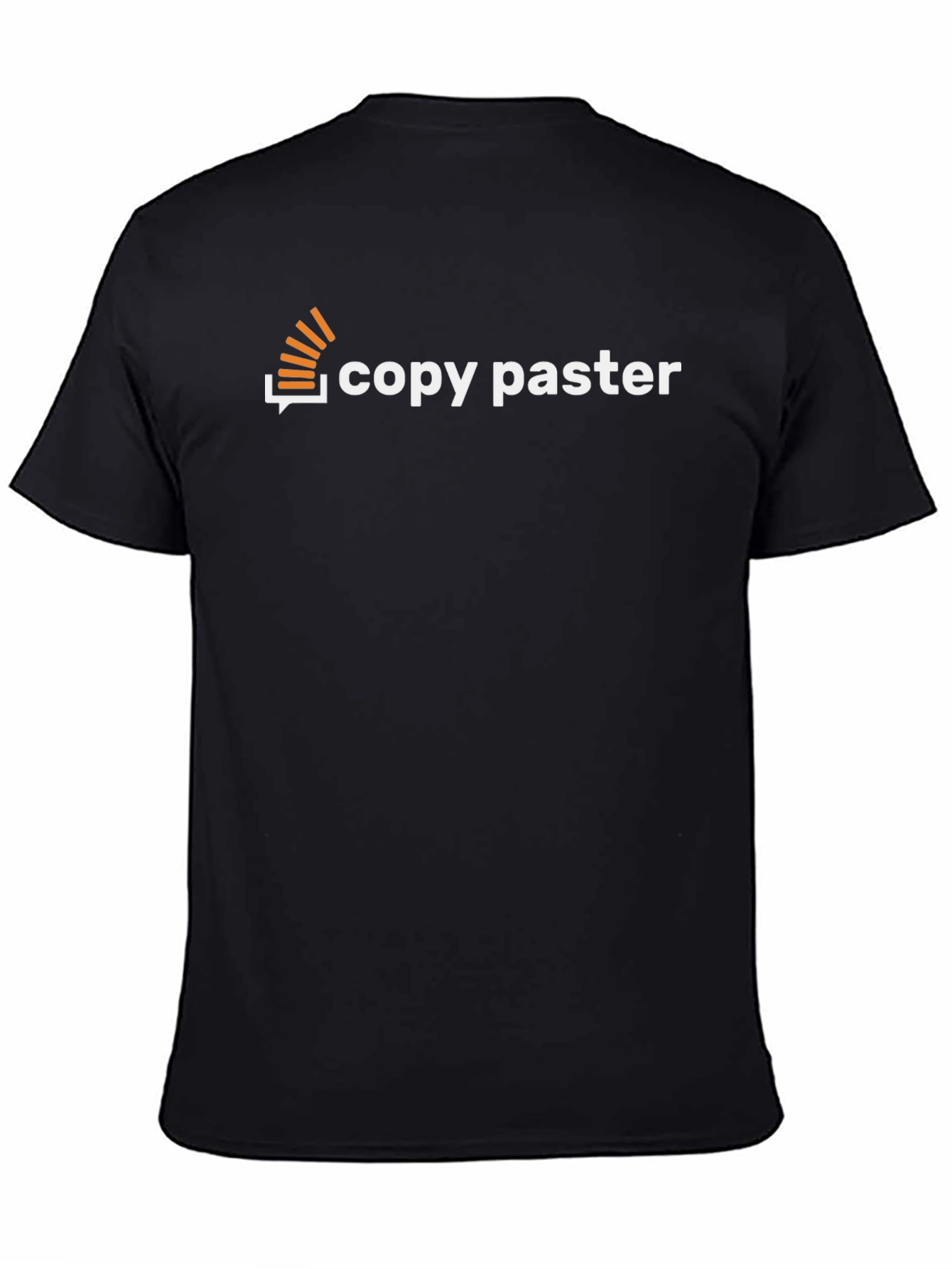 Black Copy Paster T-Shirt: Funny Programmer Shirt view 4