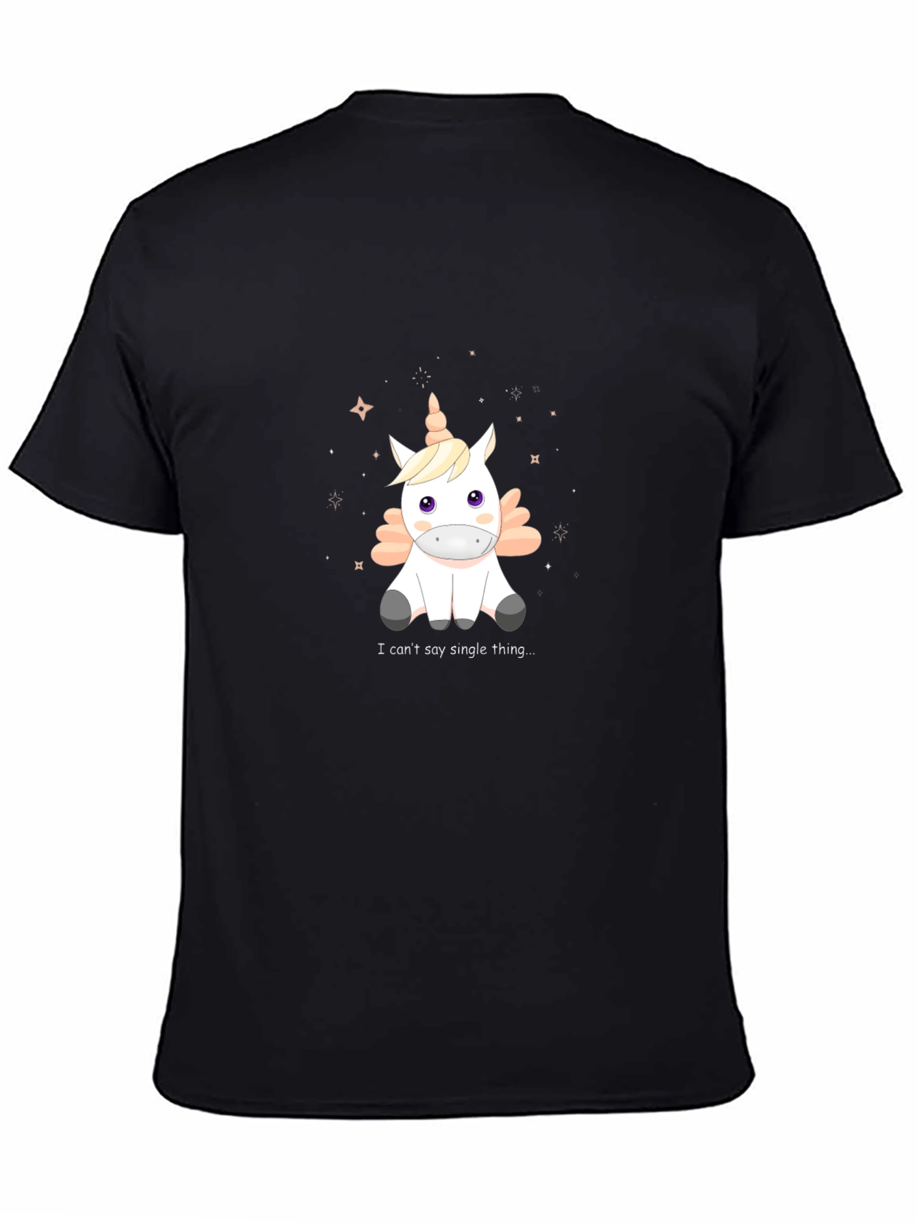 Black Unicorn T-Shirt - Single Thing Graphic Tee view 4
