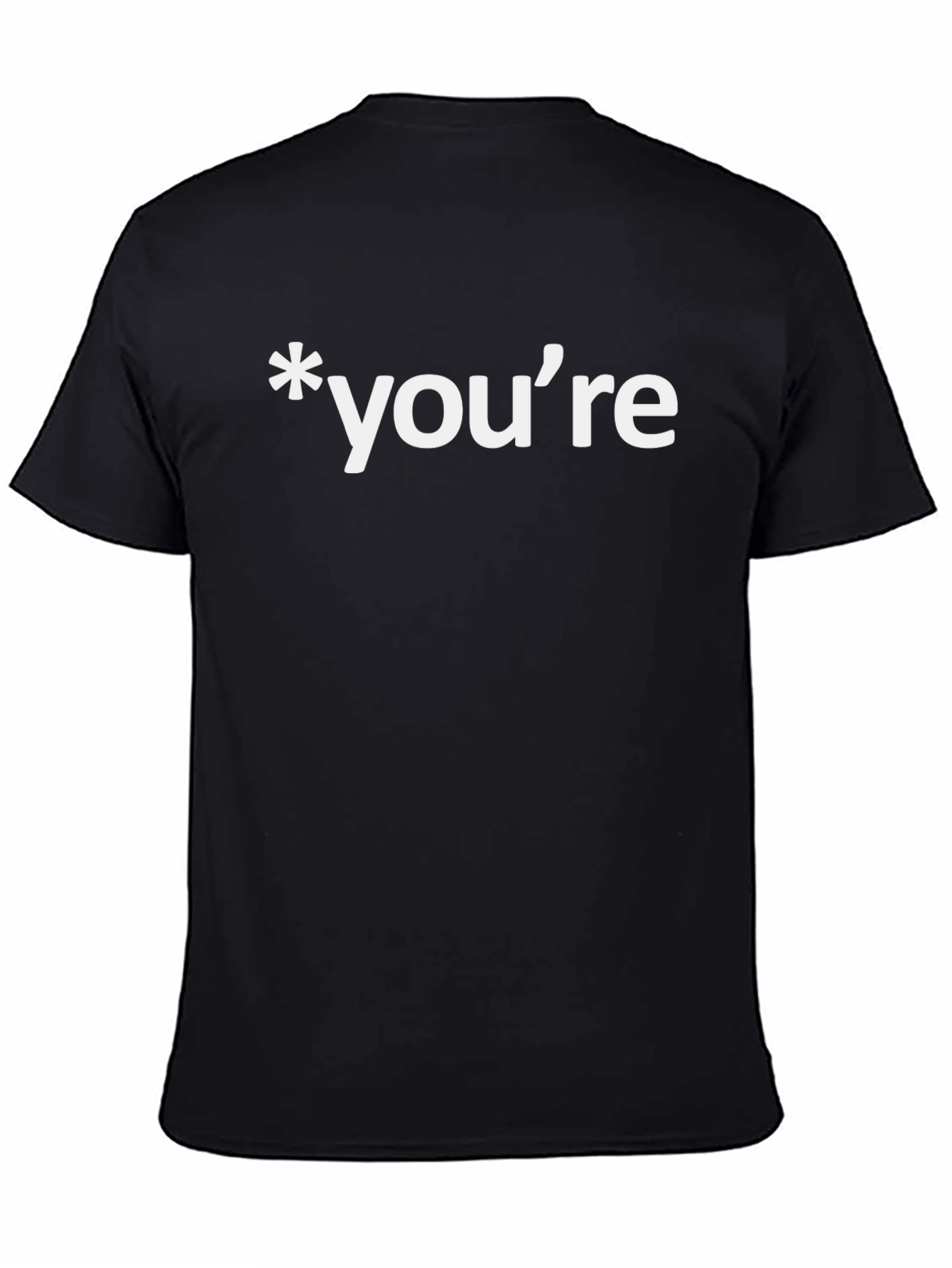 Black You're T-Shirt - Grammar Humor Tee view 4