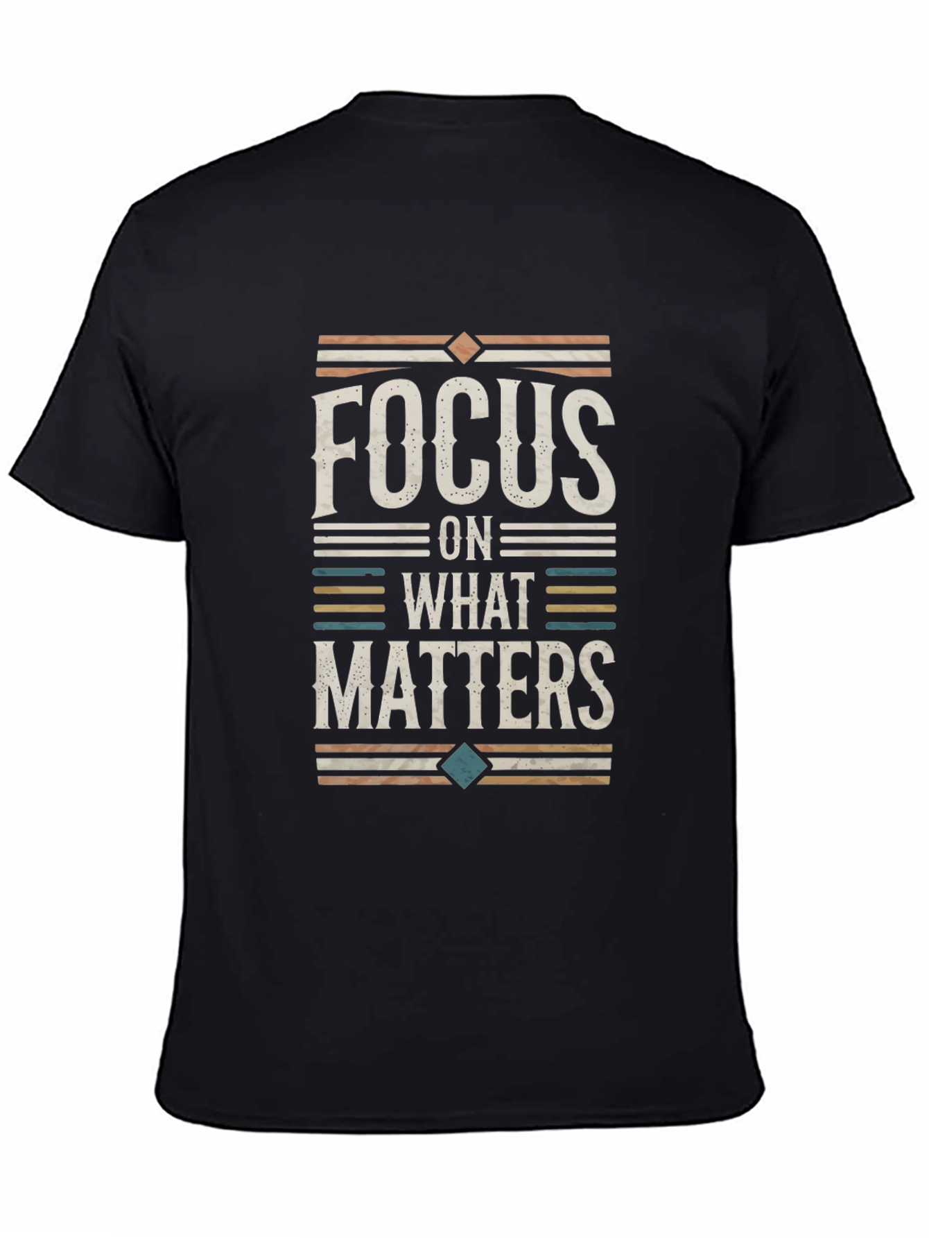 Black Focus on What Matters Graphic Tee view 4