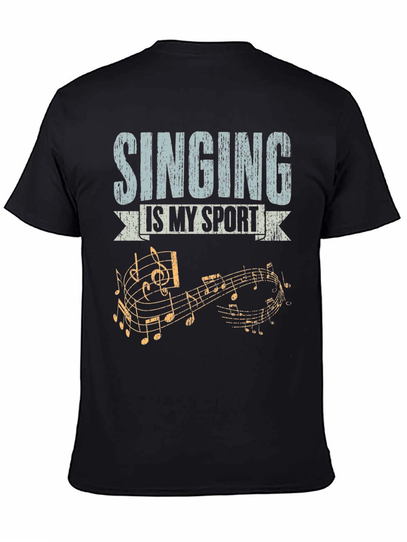 Black Singing is My Sport T-Shirt Music Notes view 4