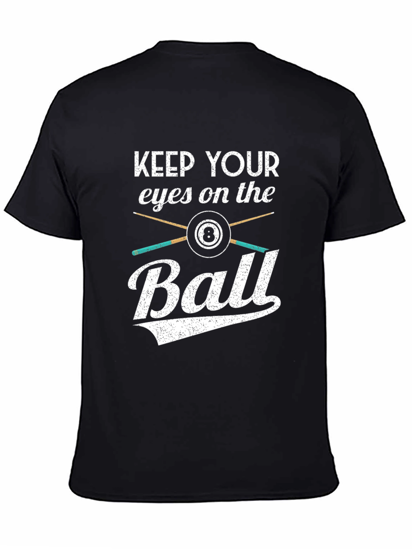Black Keep Your Eyes on the Ball Graphic Tee view 4