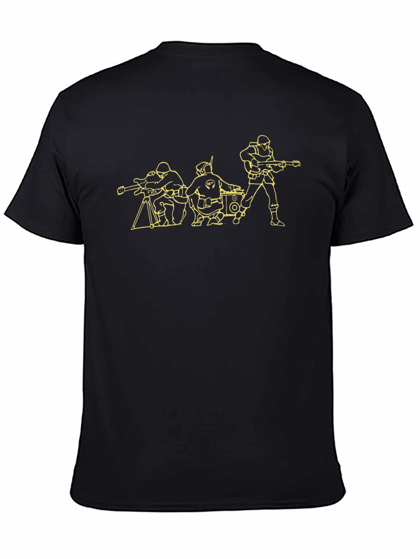 Black Band of Brothers Tee - Yellow Print view 4