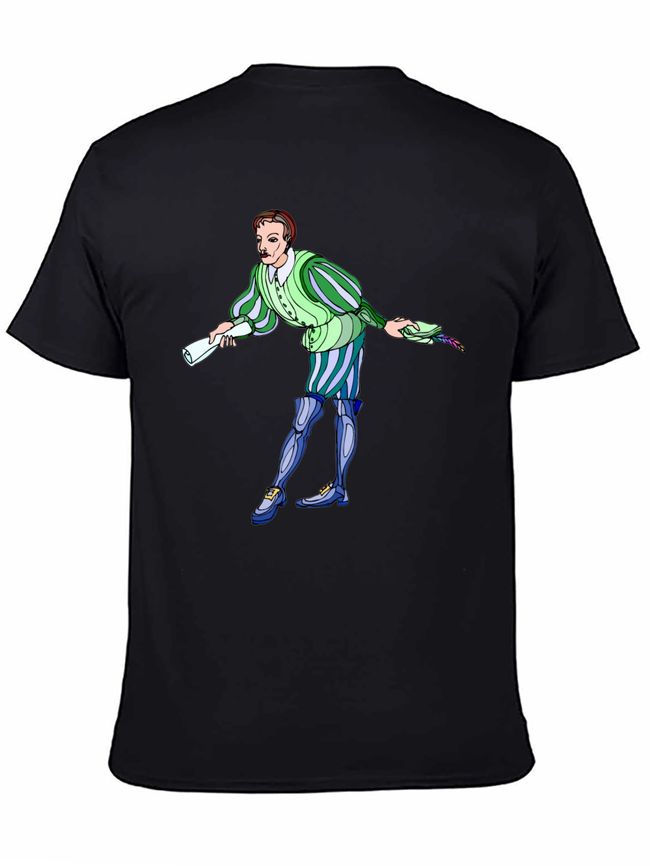 Black Renaissance Jester T-Shirt view 4