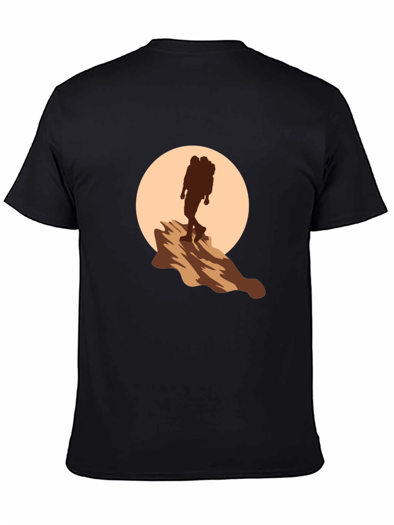 Black Hiking Silhouette Graphic Tee - Adventure Ready view 4