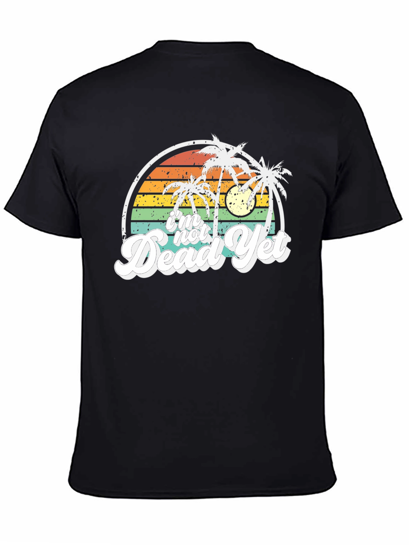 Black I'm Not Dead Yet Graphic T-Shirt view 4