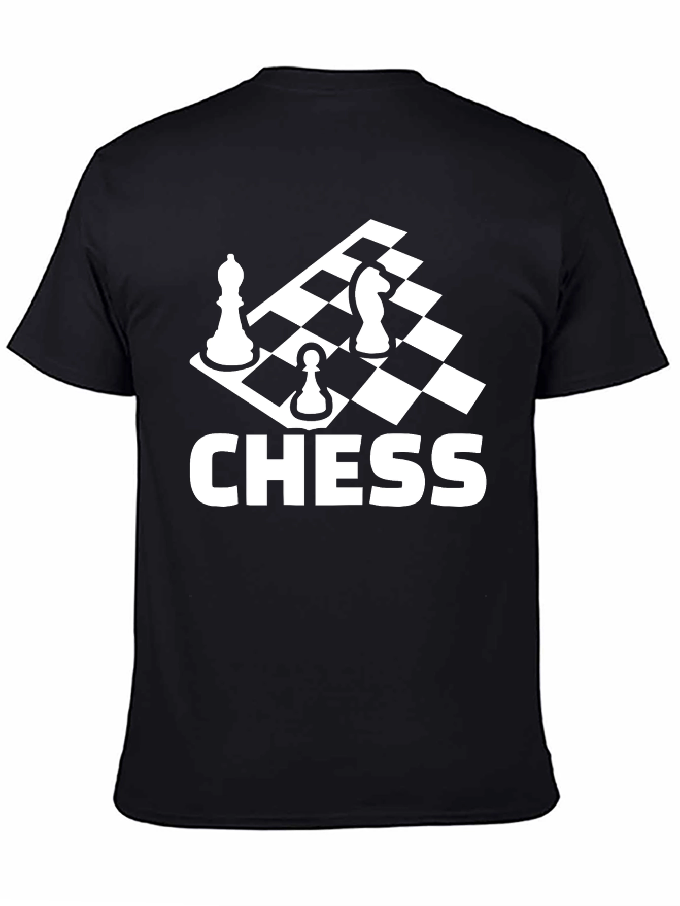 Black Chess Graphic T-Shirt - Black Cotton Tee view 4