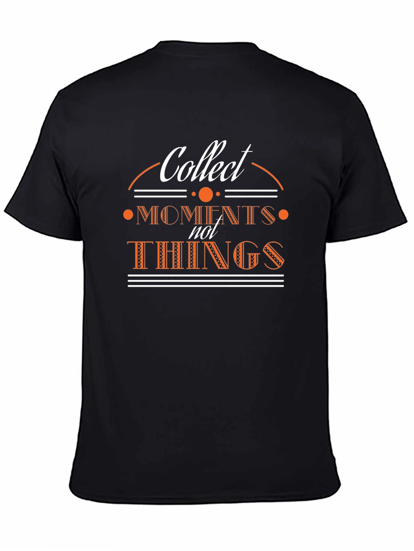 Black Collect Moments T-Shirt - Inspirational Black Tee view 4