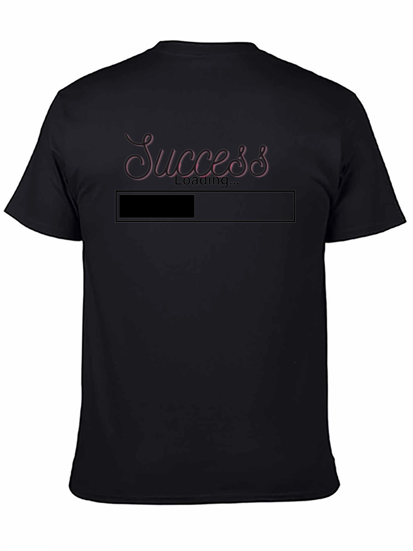 Black Success Loading T-Shirt - Motivational Graphic Tee view 4