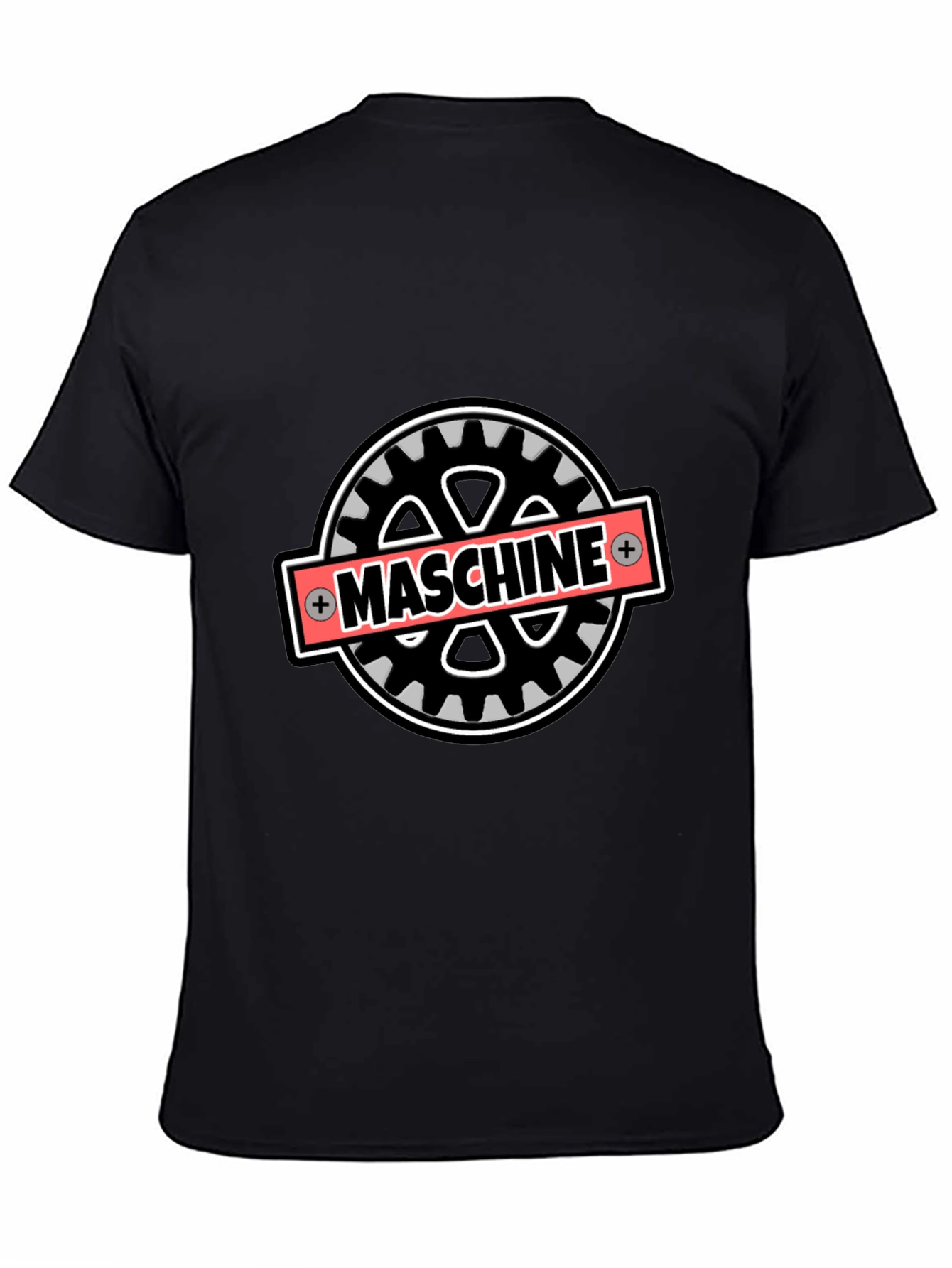 Black Maschine Graphic Tee - Black Cotton Blend T-Shirt view 4