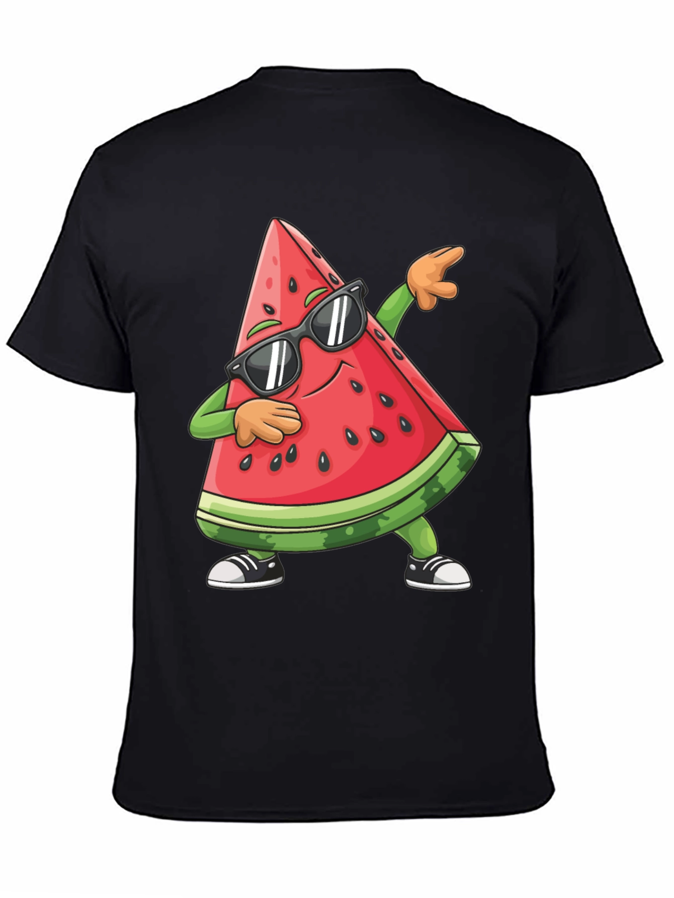 Black Cool Watermelon Dab T-Shirt - Summer Fun! view 4