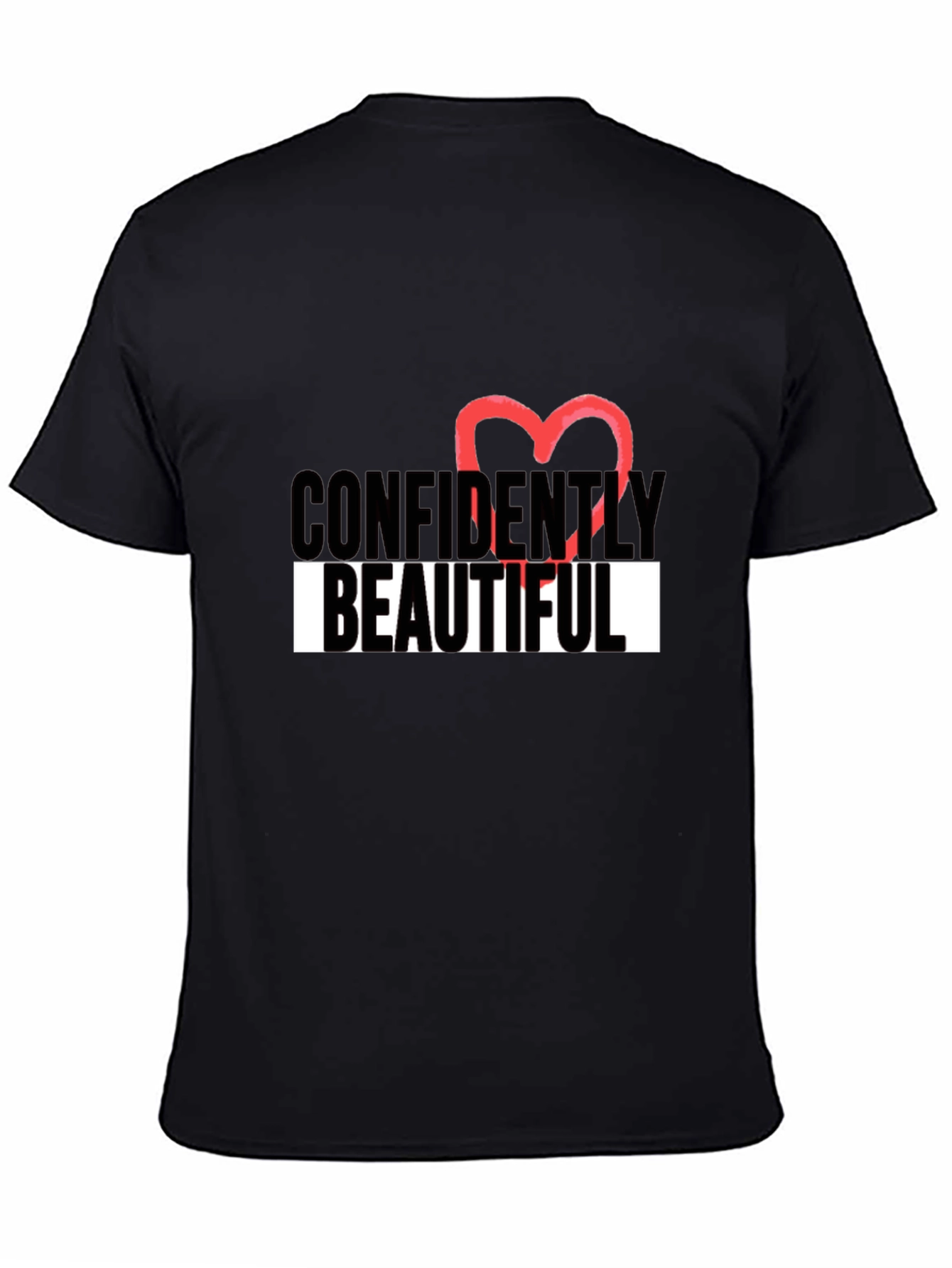 Black Confidently Beautiful Graphic T-Shirt view 4