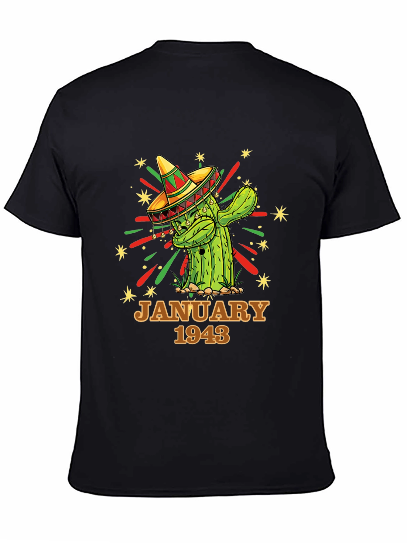 January 1943 Cactus Birthday T-Shirt - 4