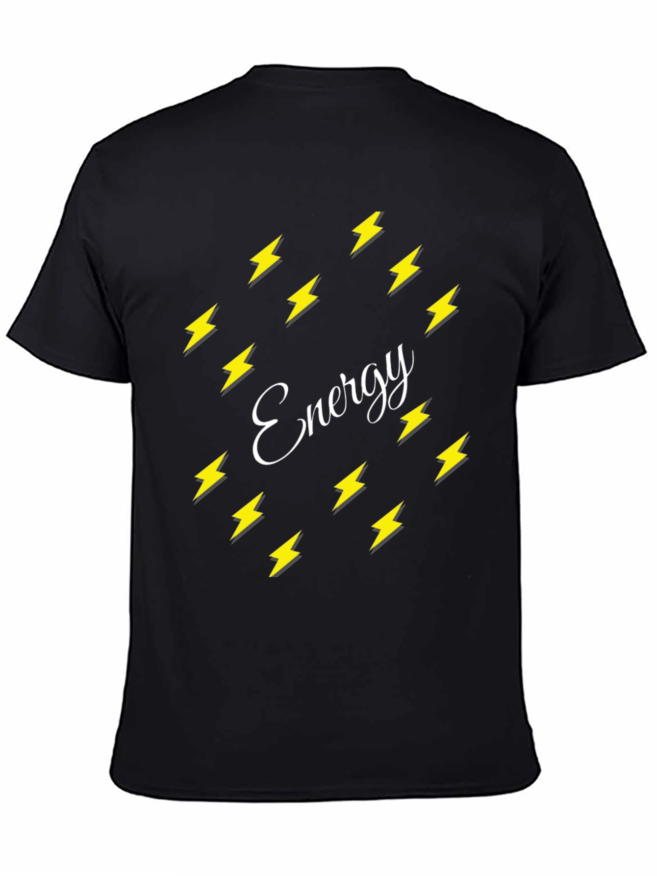 Black Energy Bolt T-Shirt - Stylish Graphic Tee view 4