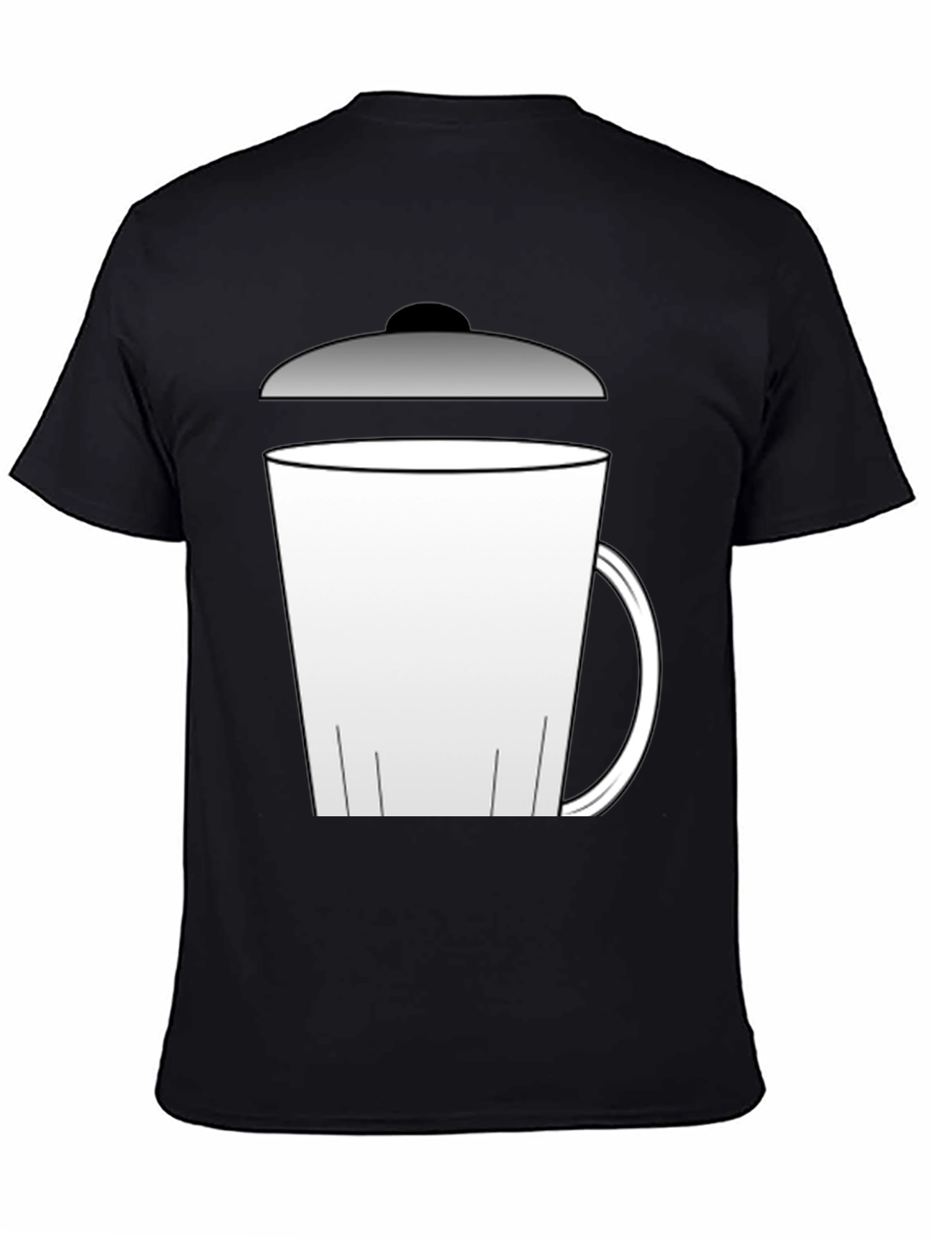 Black Novelty Trash Can T-Shirt - Funny Graphic Tee view 4