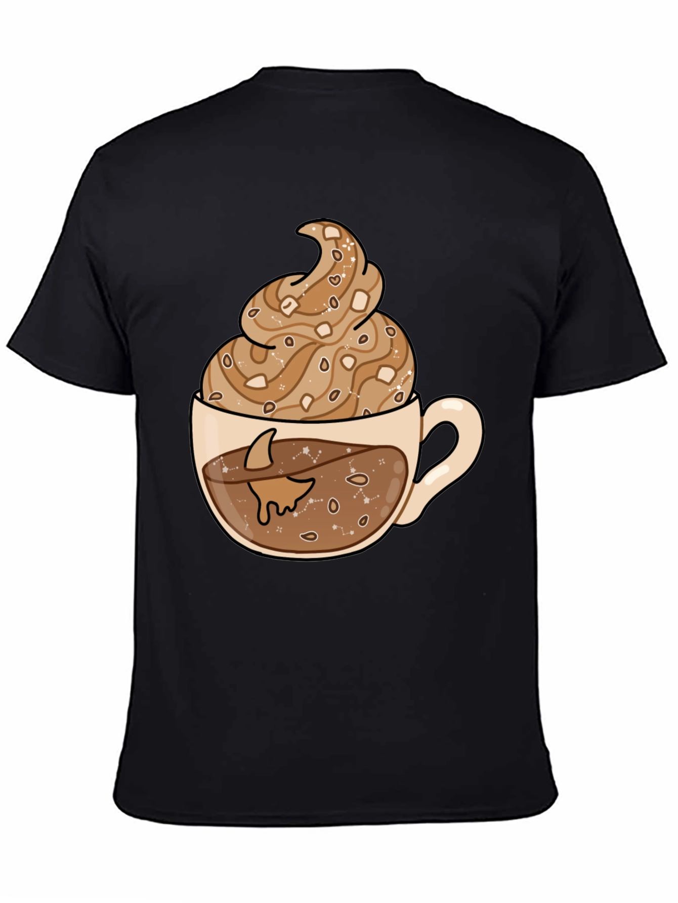 Black Coffee & Constellations Graphic Tee view 4