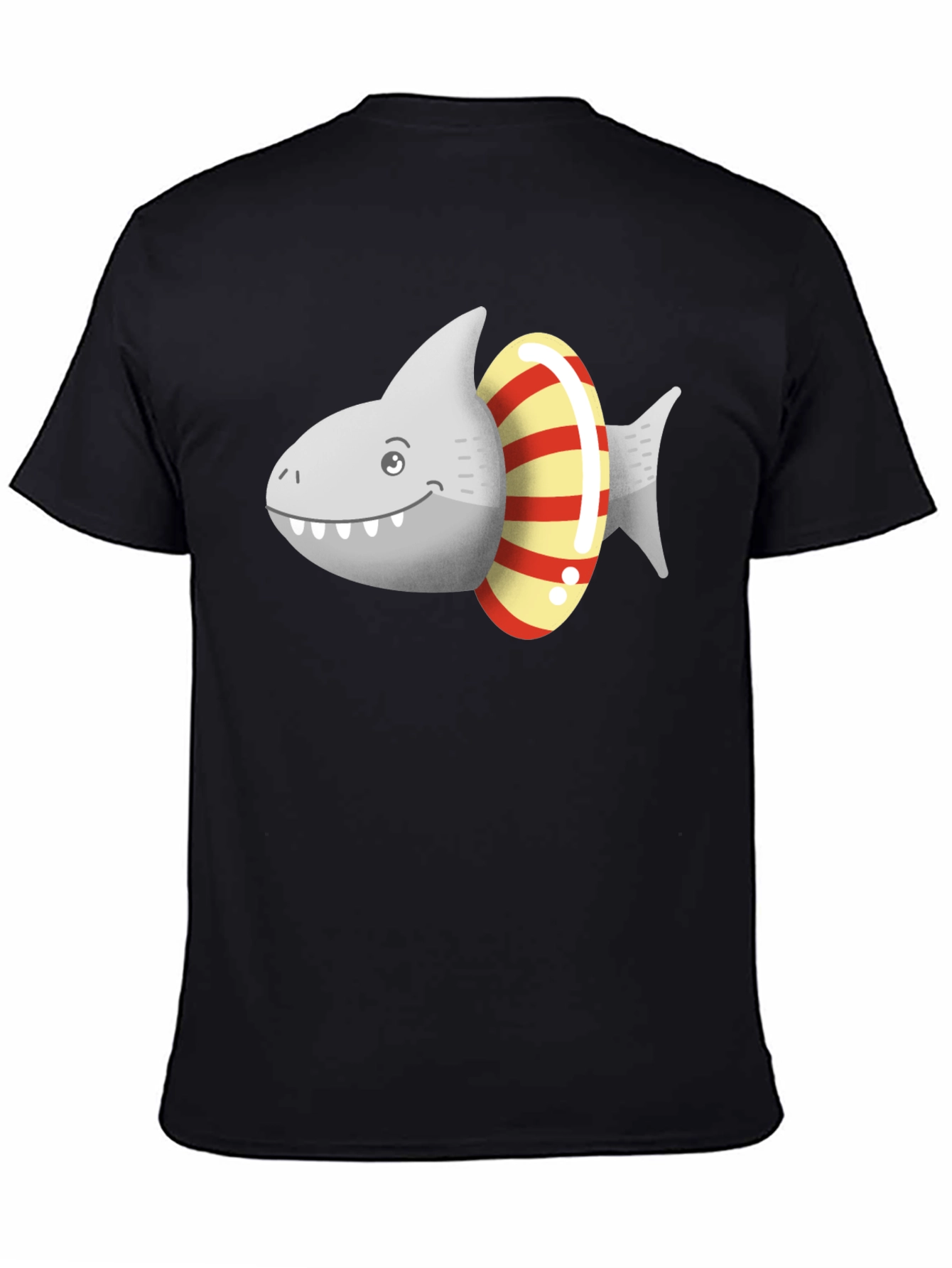 Black Shark Ring Toss Graphic Tee - Black view 4