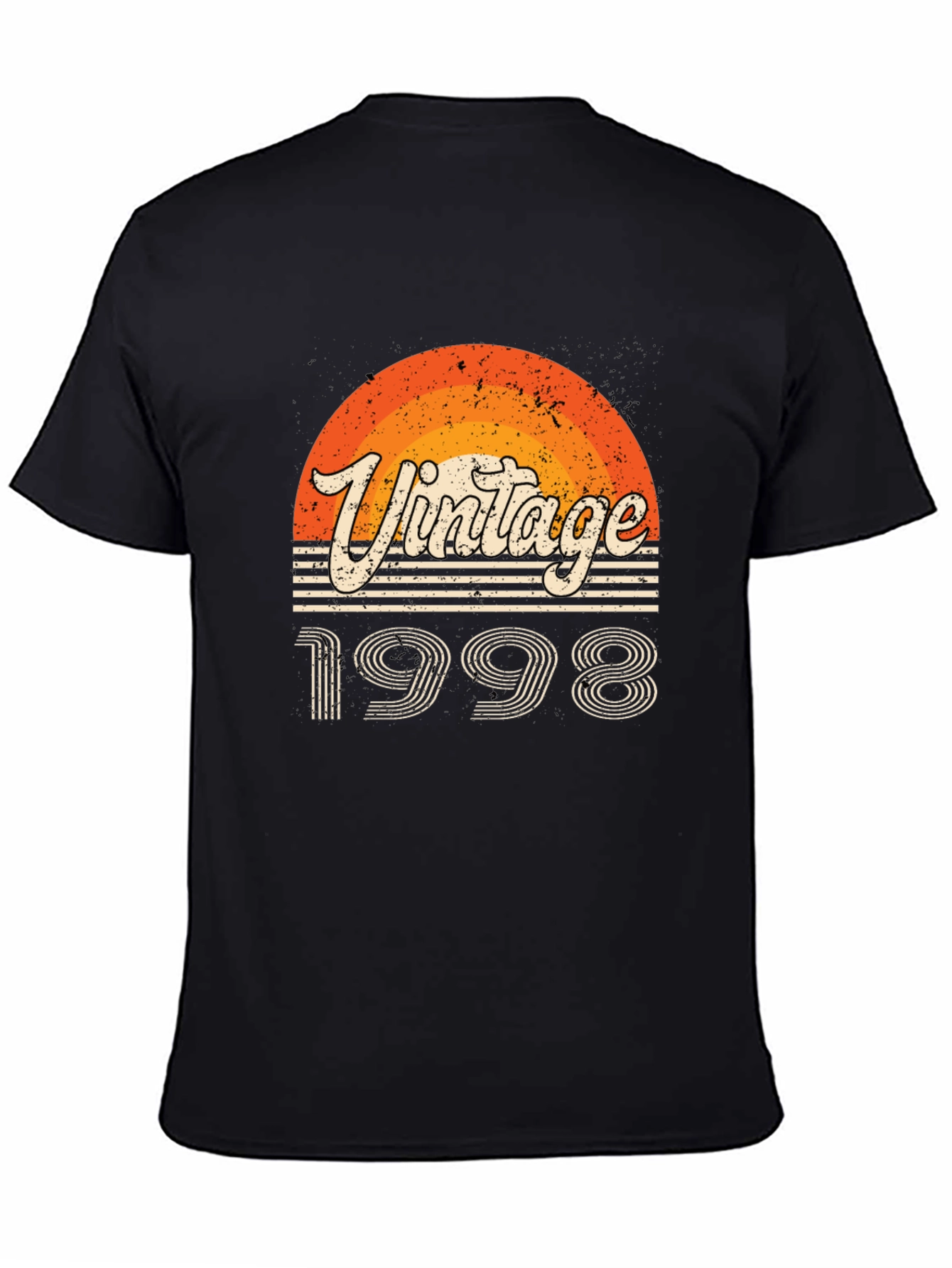 Black Vintage 1998 Graphic Tee - Retro Style view 4