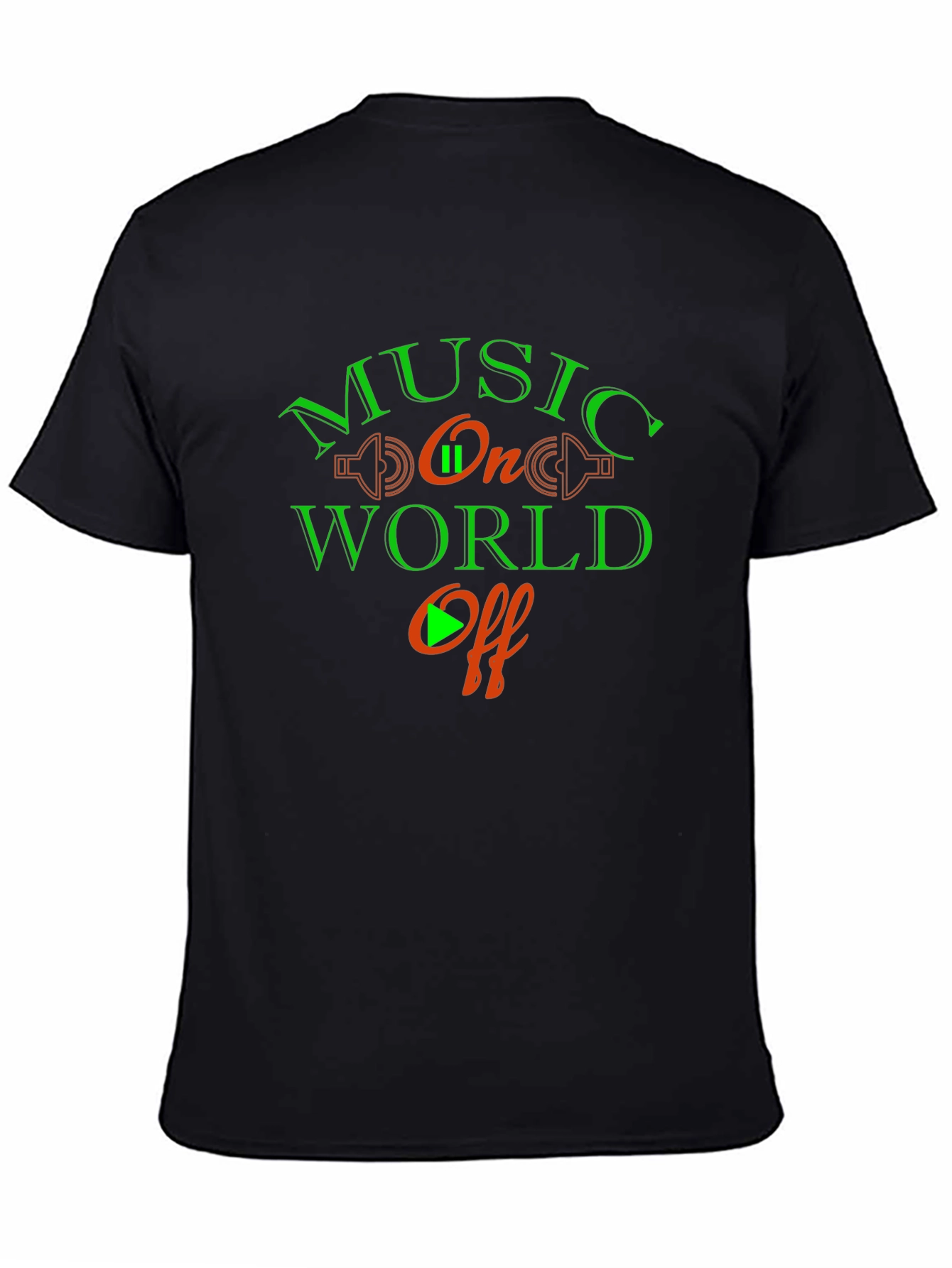 Black Music On World Off Graphic Tee view 4