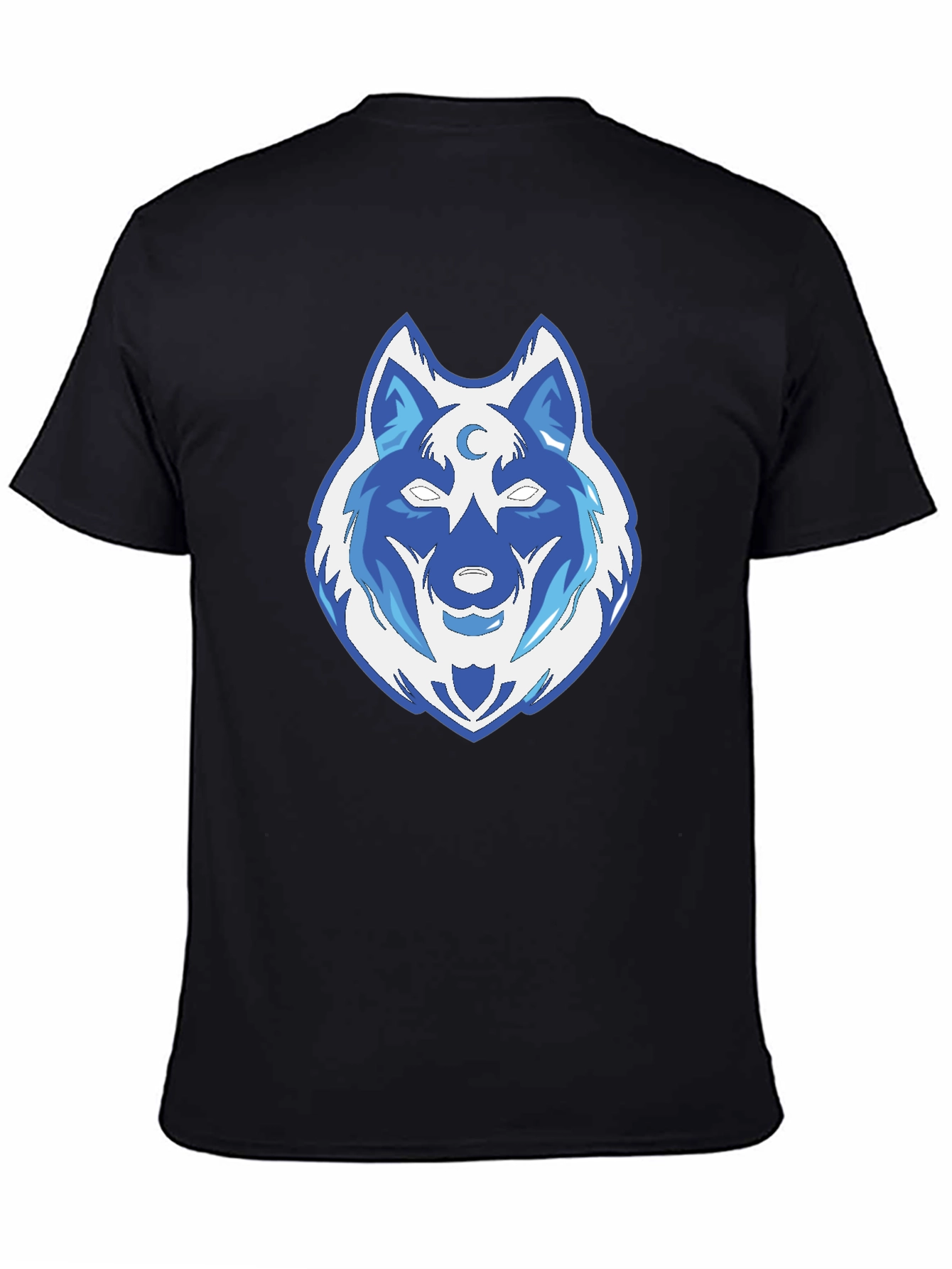 Black Wolf Moon T-Shirt - Cool Graphic Tee view 4