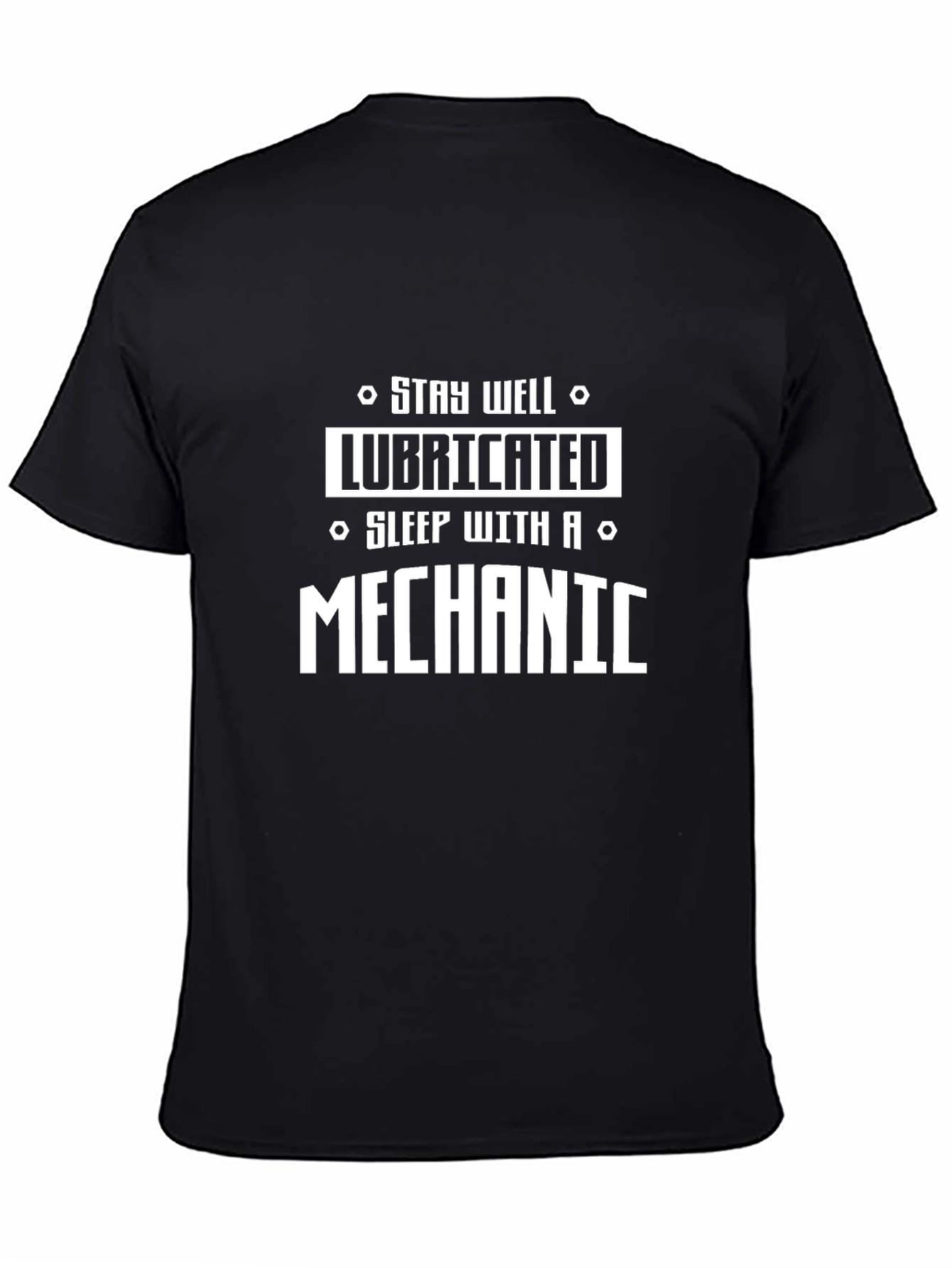 Black Stay Well Lubricated Mechanic Graphic Tee view 4