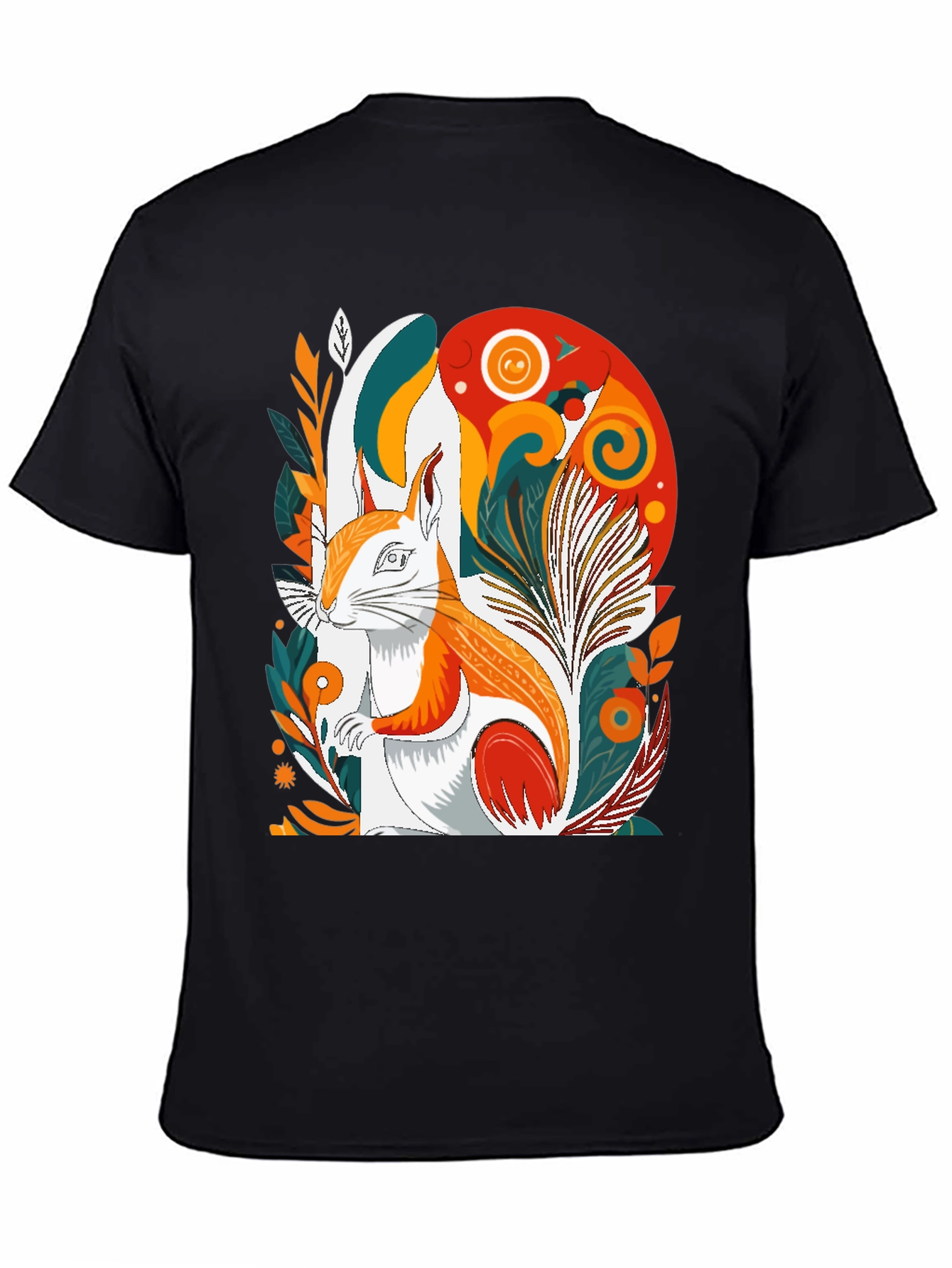 Black Squirrel Graphic Tee - Artistic Design, Modern Style view 4