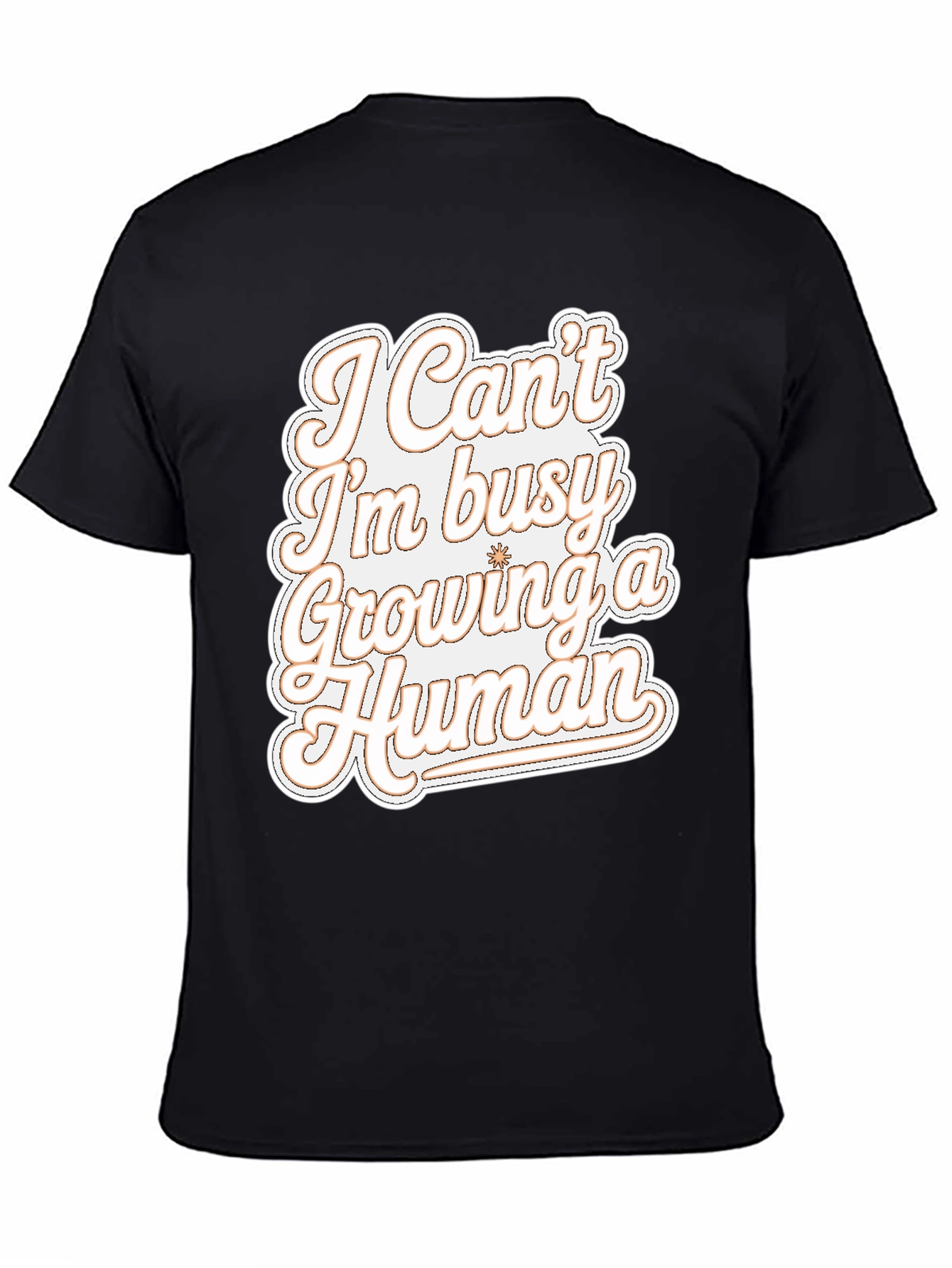 Black Growing a Human Graphic T-Shirt view 4
