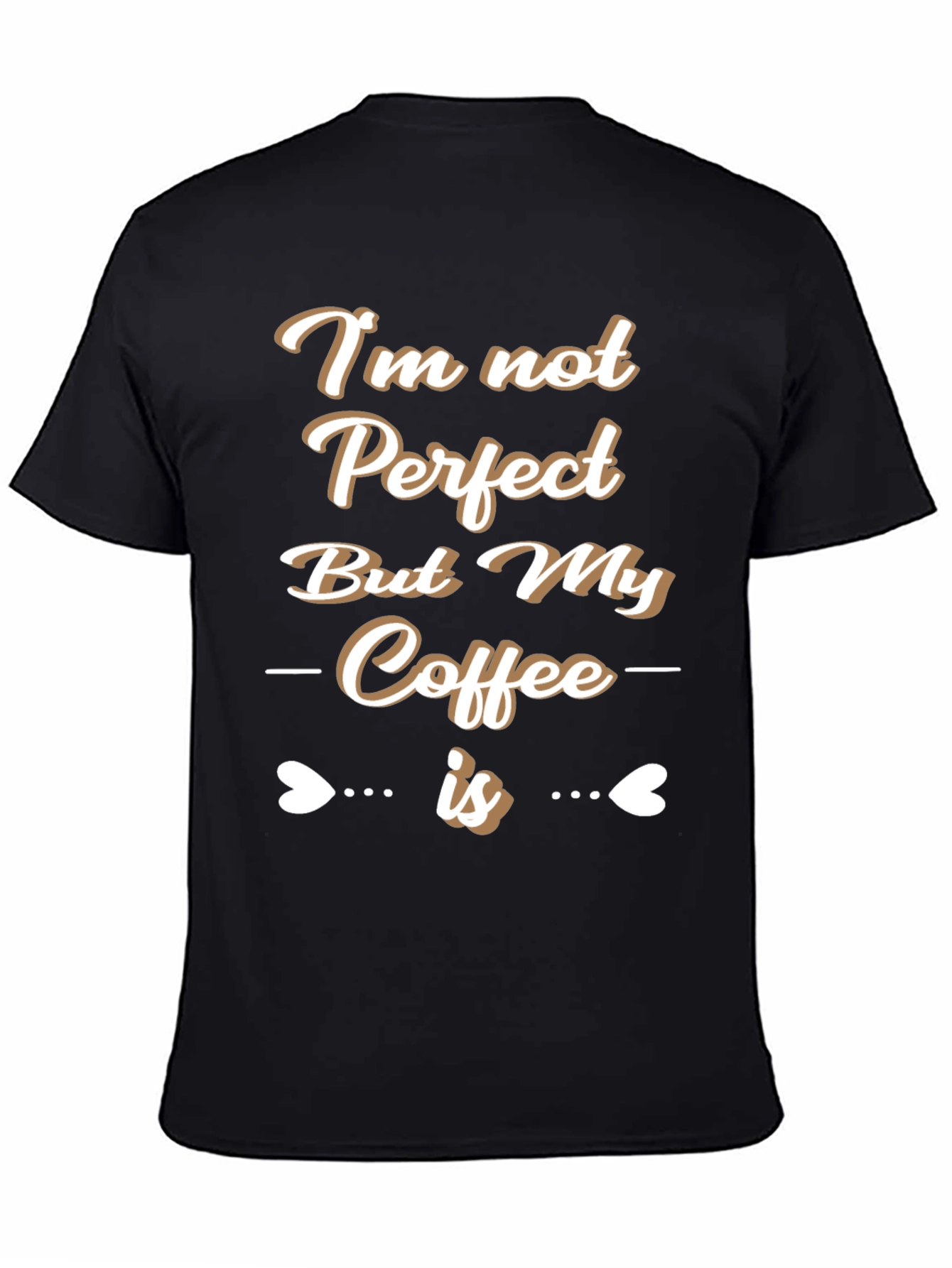 Black Funny Coffee Lover Graphic T-Shirt view 4