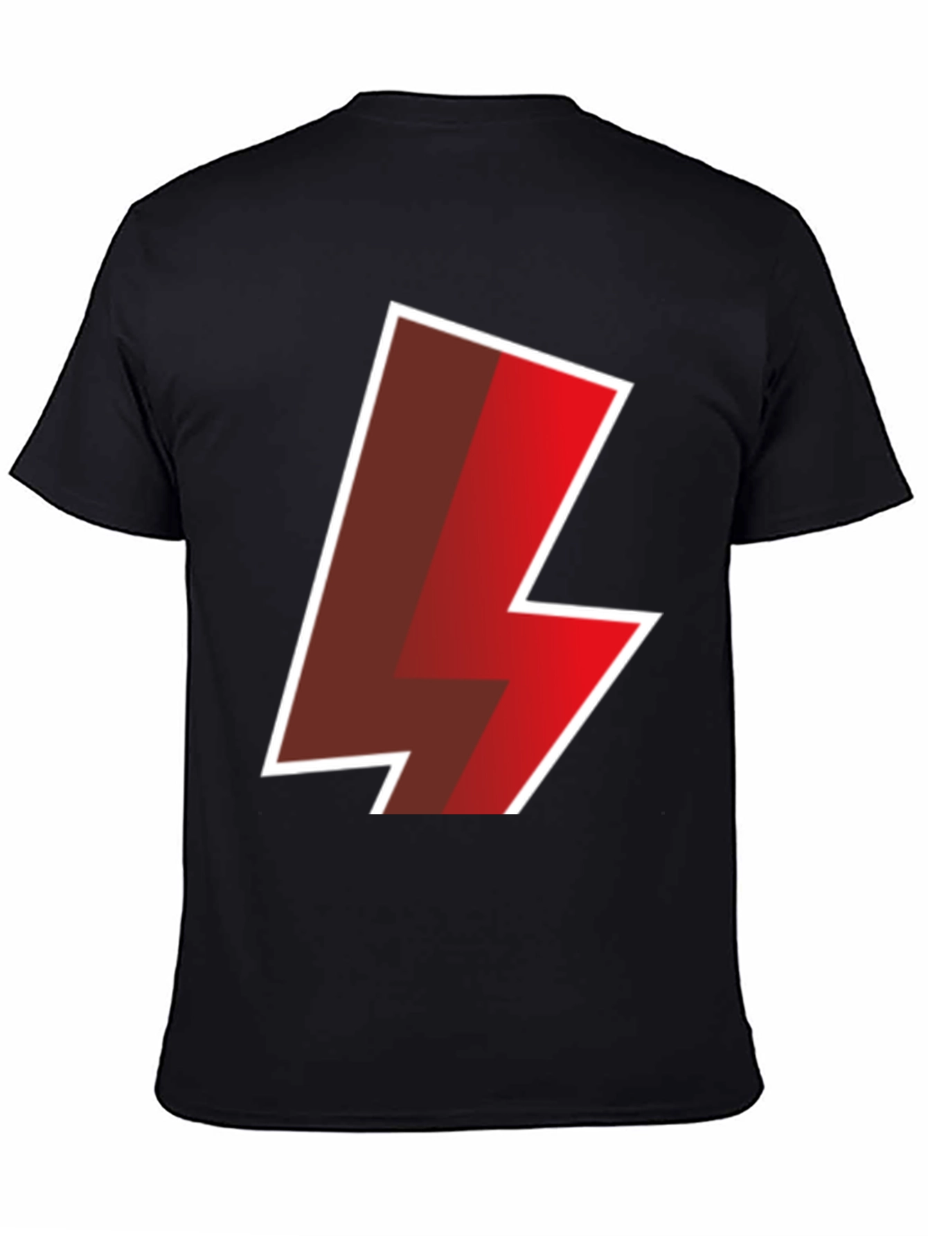 Black Bold Lightning Bolt Graphic Tee - Black view 4