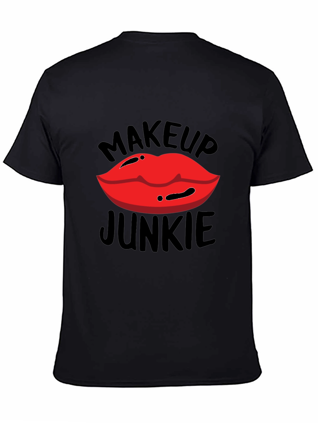 Black Makeup Junkie Graphic T-Shirt view 4