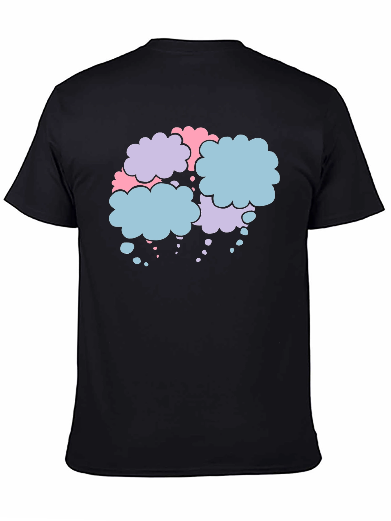 Black Cloud Bubble Graphic Tee - Soft Cotton Blend view 4