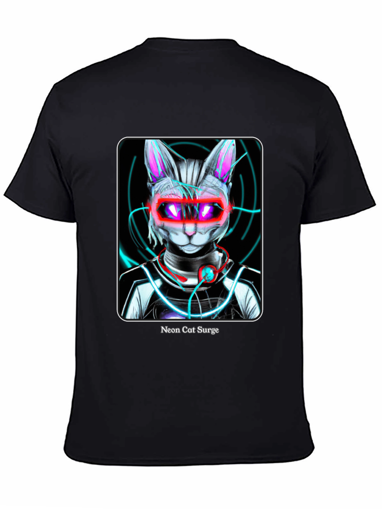 Neon Cat Surge Graphic T-Shirt - 4