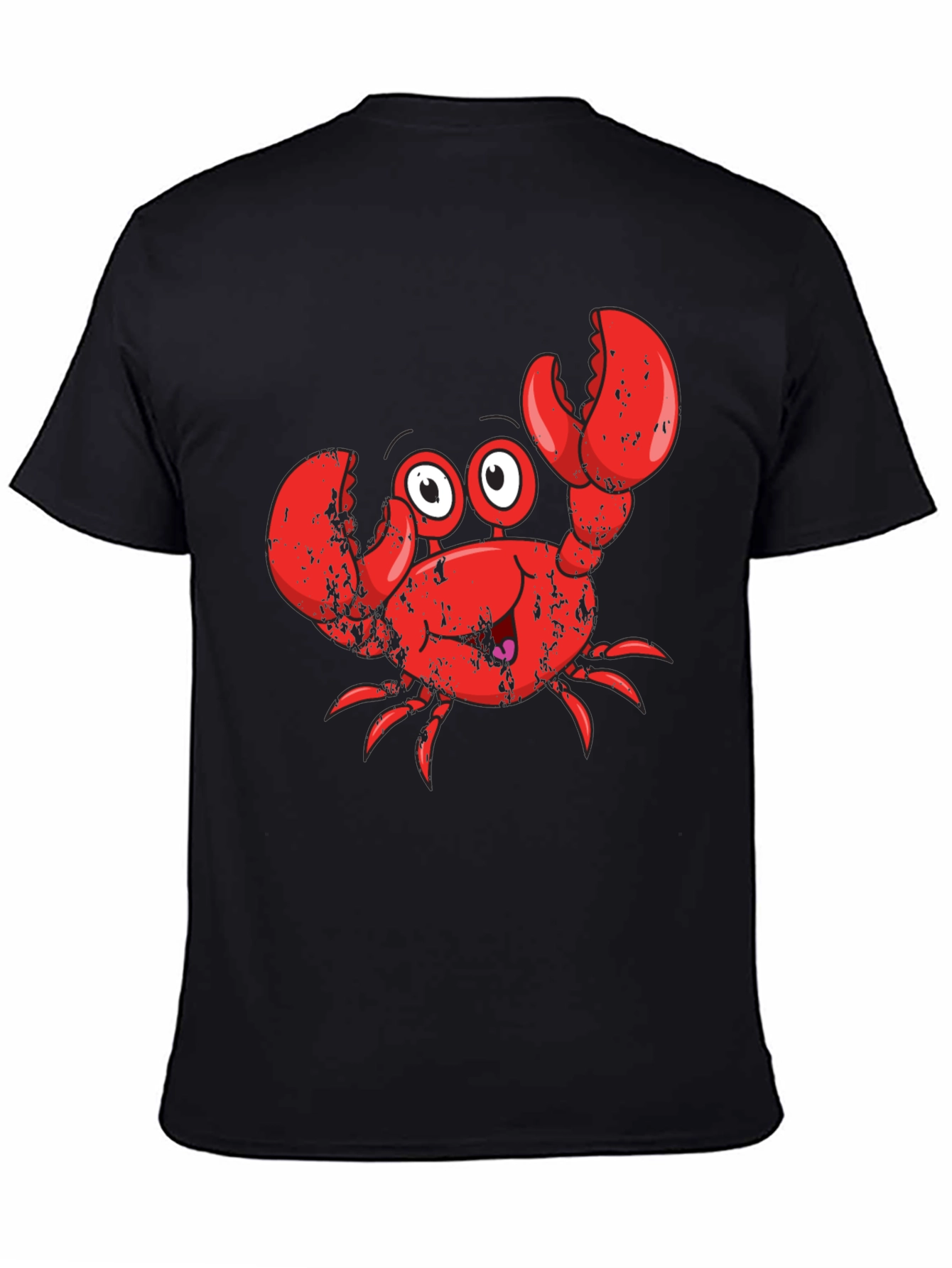 Black Crabby Character Black T-Shirt view 4