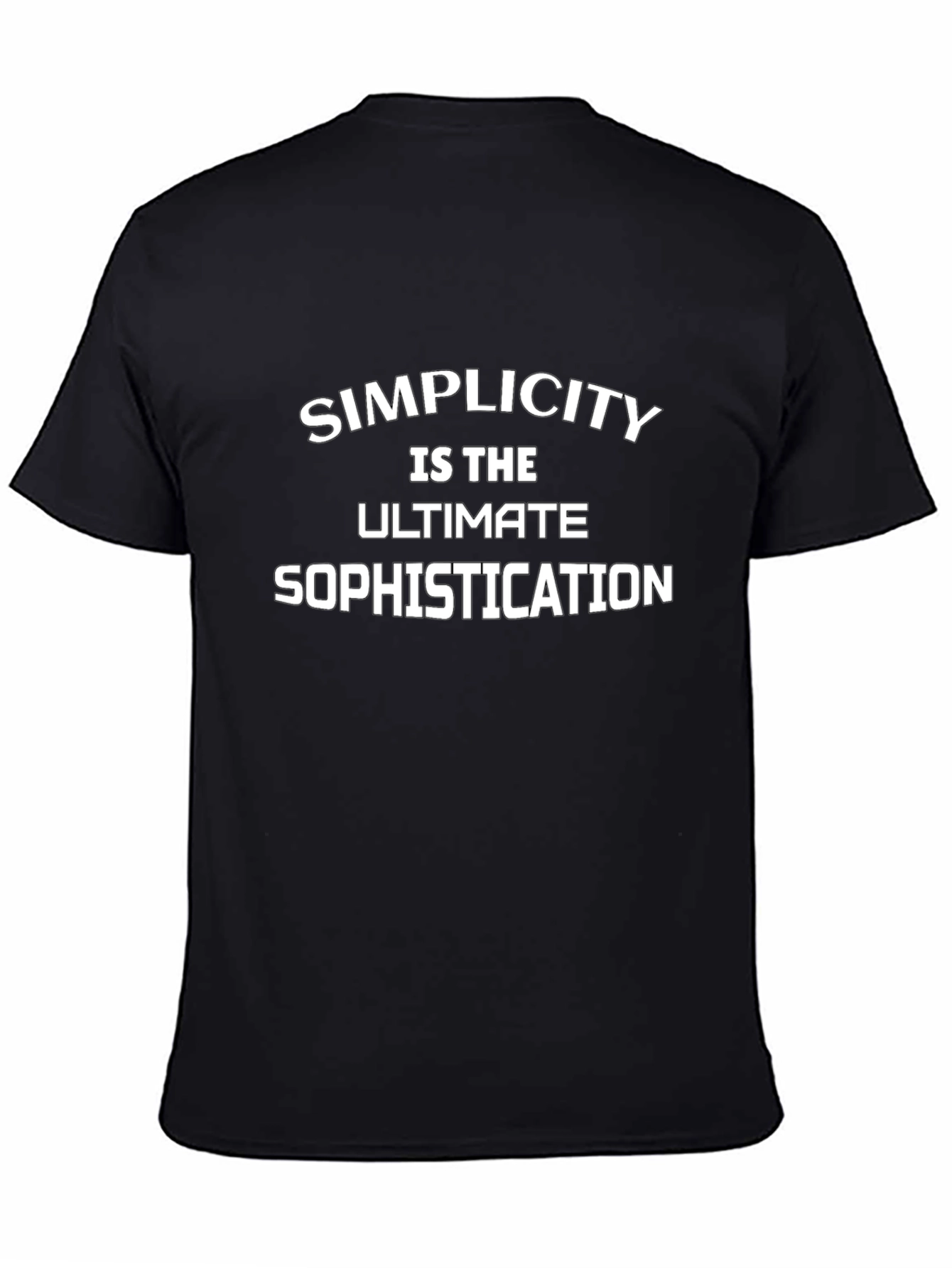 Black Simplicity T-Shirt - Ultimate Sophistication Tee view 4