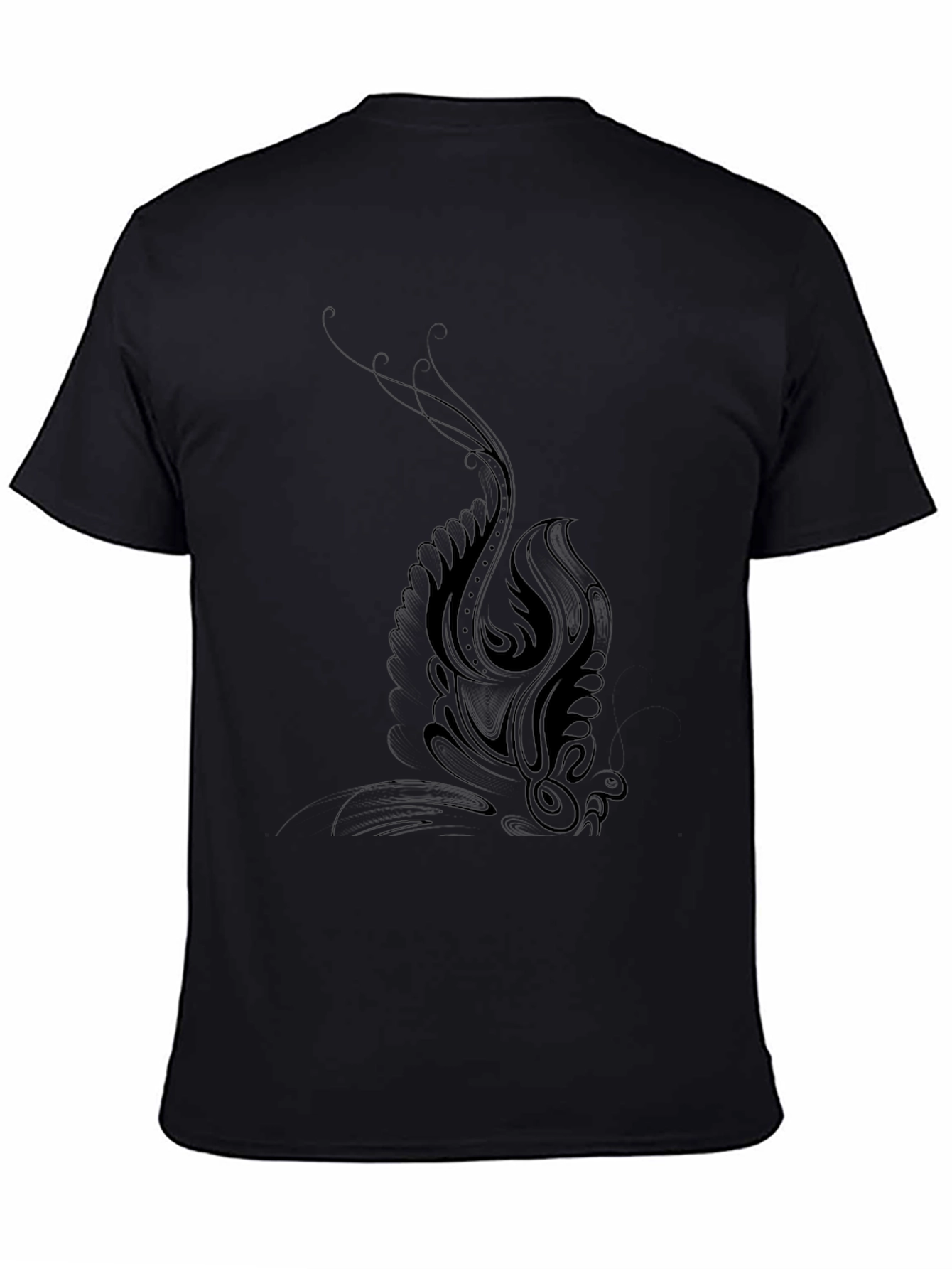 Black Phoenix Graphic Black T-Shirt for Men view 4