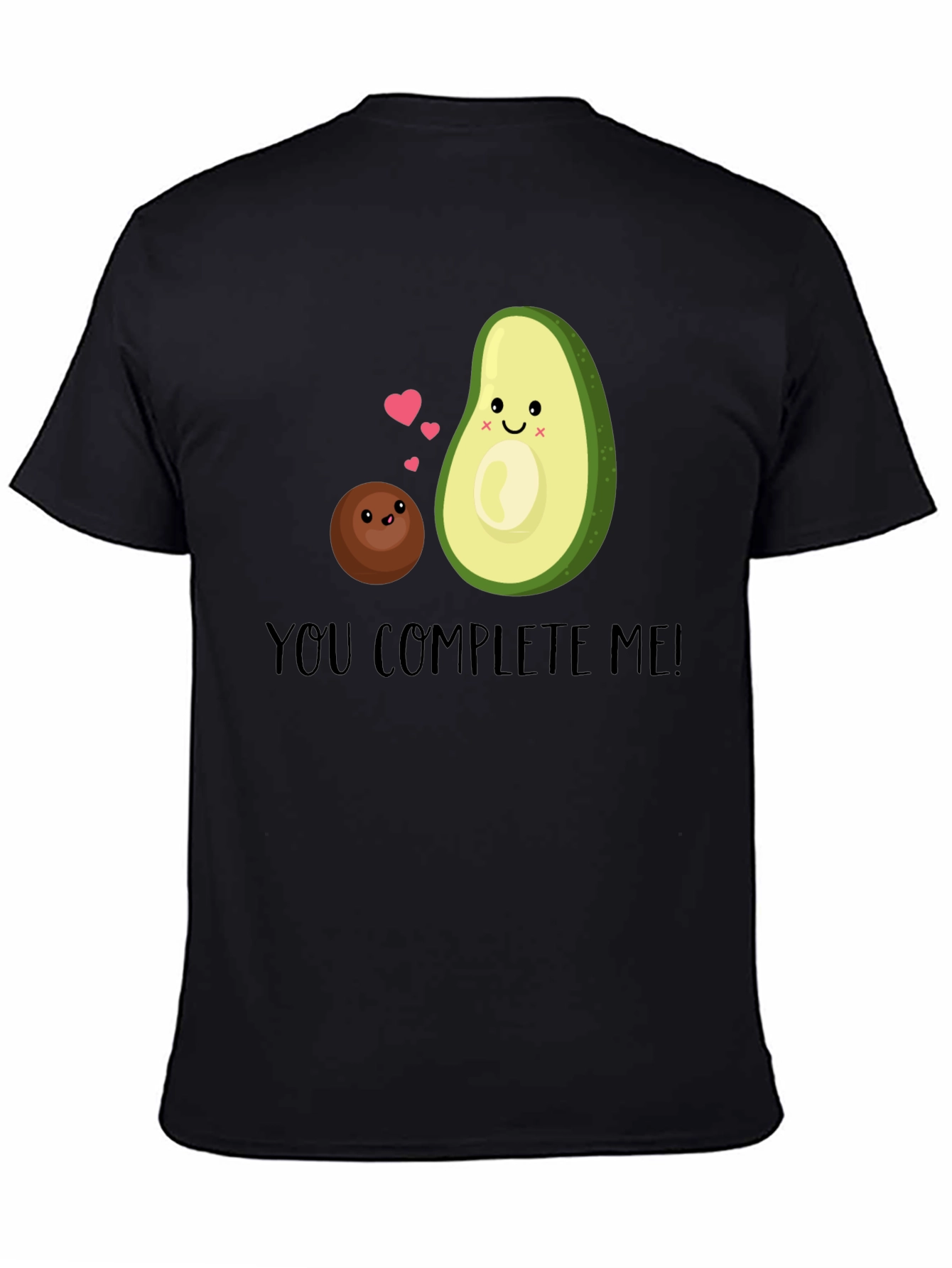 Black You Complete Me Avocado T-Shirt view 4