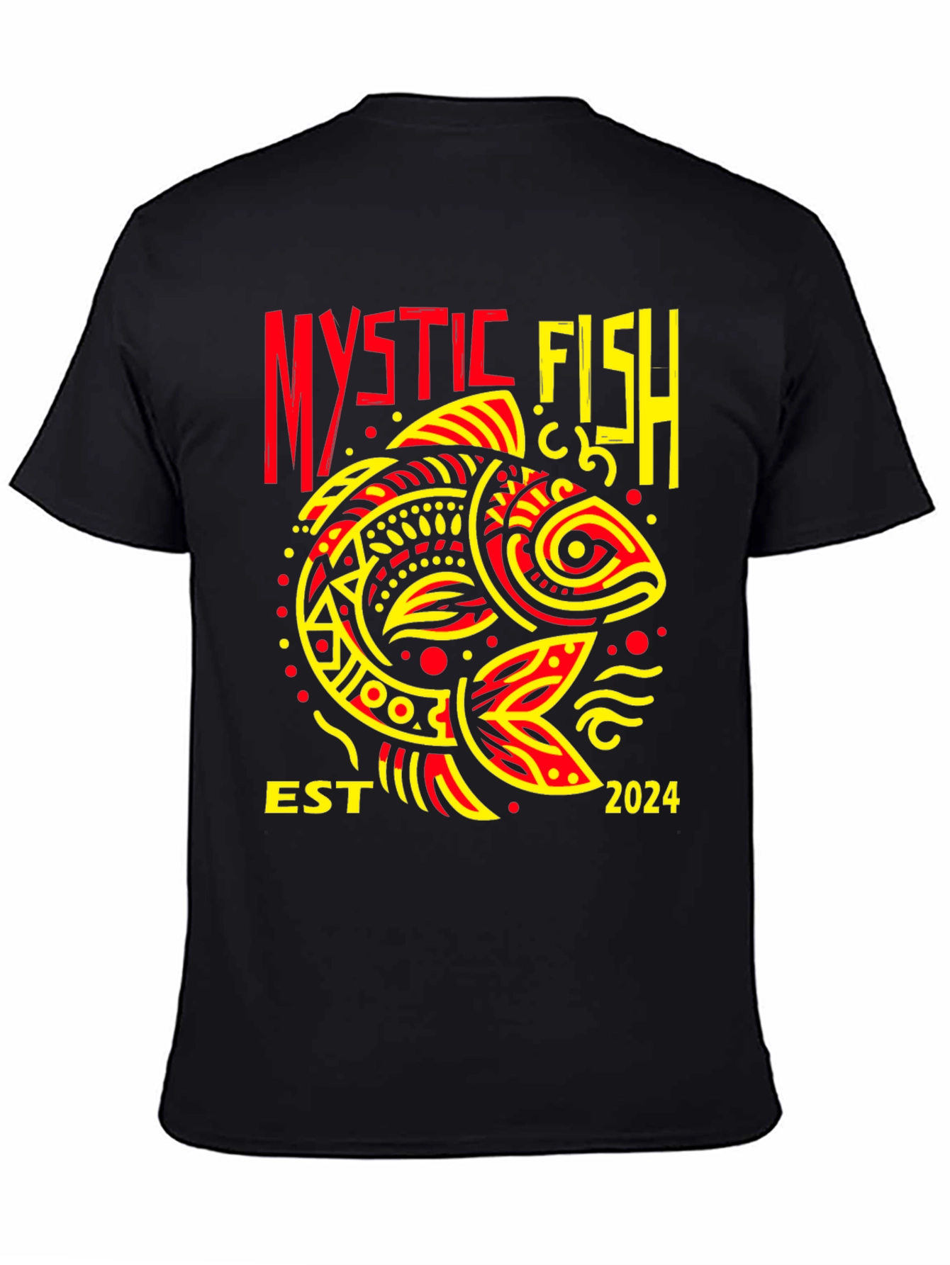 Black Mystic Fish EST 2024 Graphic Tee view 4